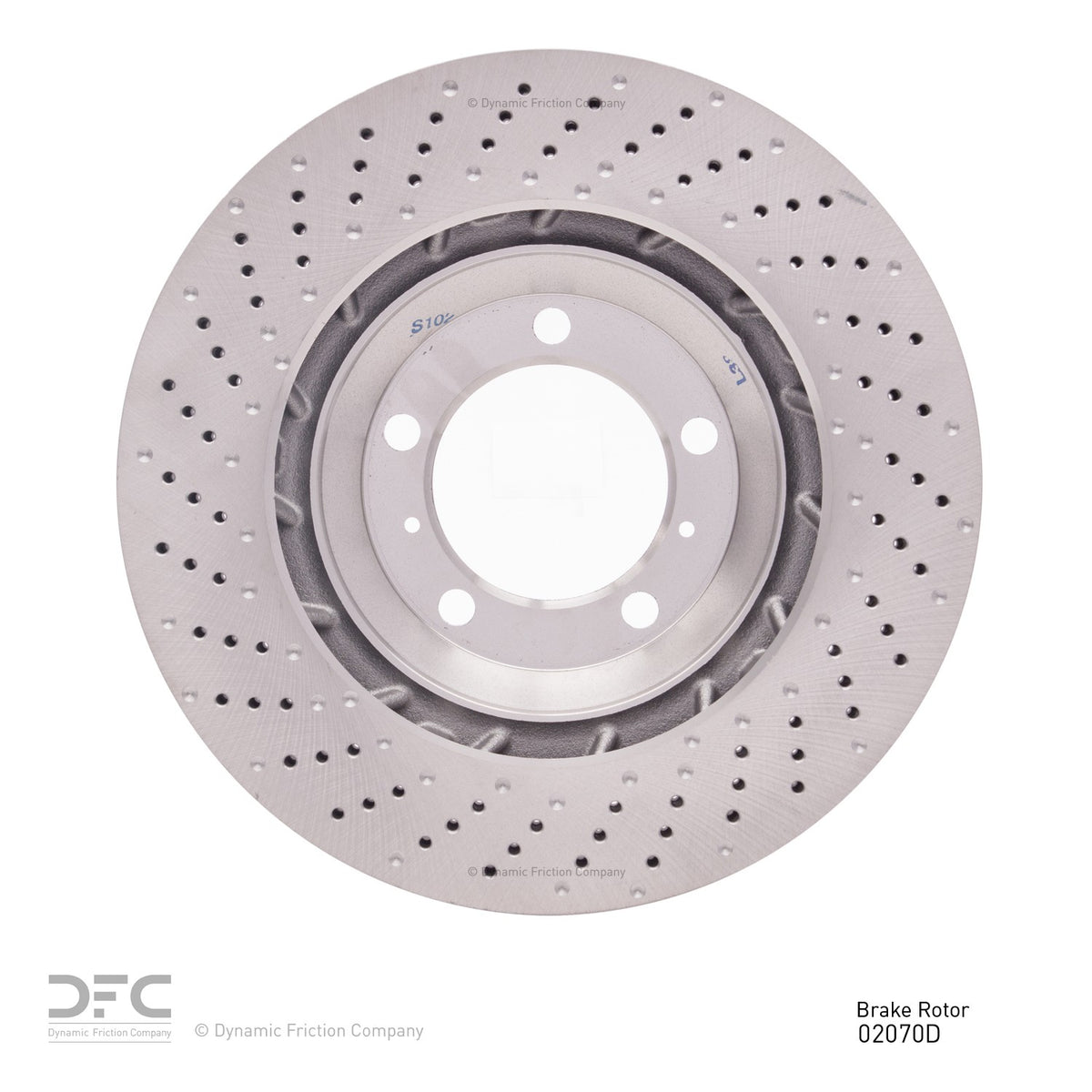 DFC 12-16 Porsche 911 Right Front Drilled Brake Rotor 620-02070D