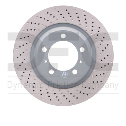 DFC 12-16 Porsche 911 Right Front Drilled Brake Rotor 620-02070D