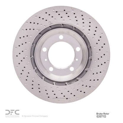 DFC 12-16 Porsche 911 Left Front Drilled Brake Rotor 620-02071D