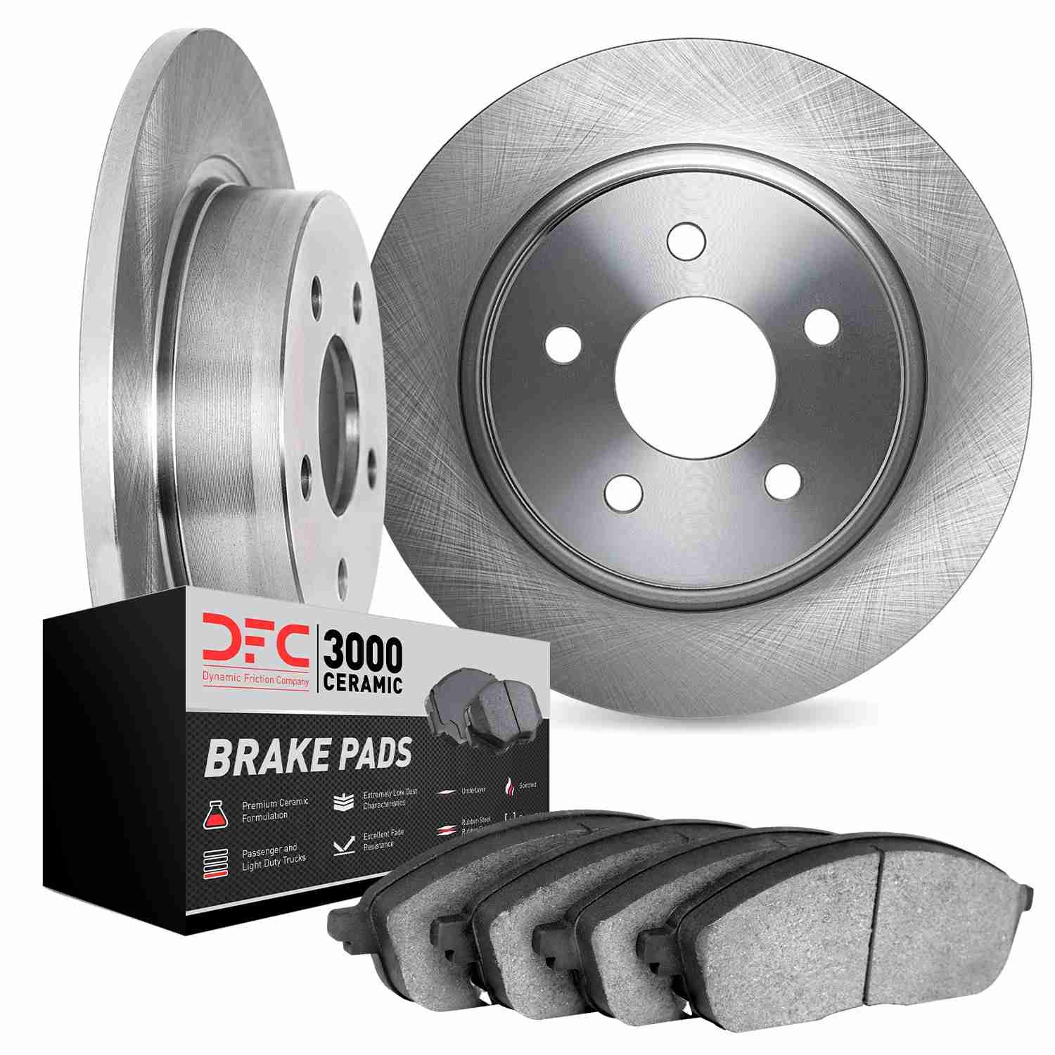 Dynamic Friction Company Disc Brake Pad and Rotor / Drum Brake Shoe and Drum Kit 6302-03051