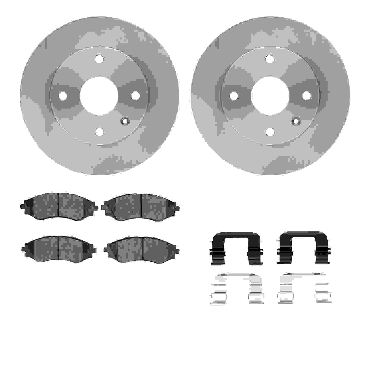 Dynamic Friction Company Disc Brake Pad and Rotor / Drum Brake Shoe and Drum Kit 6312-01010