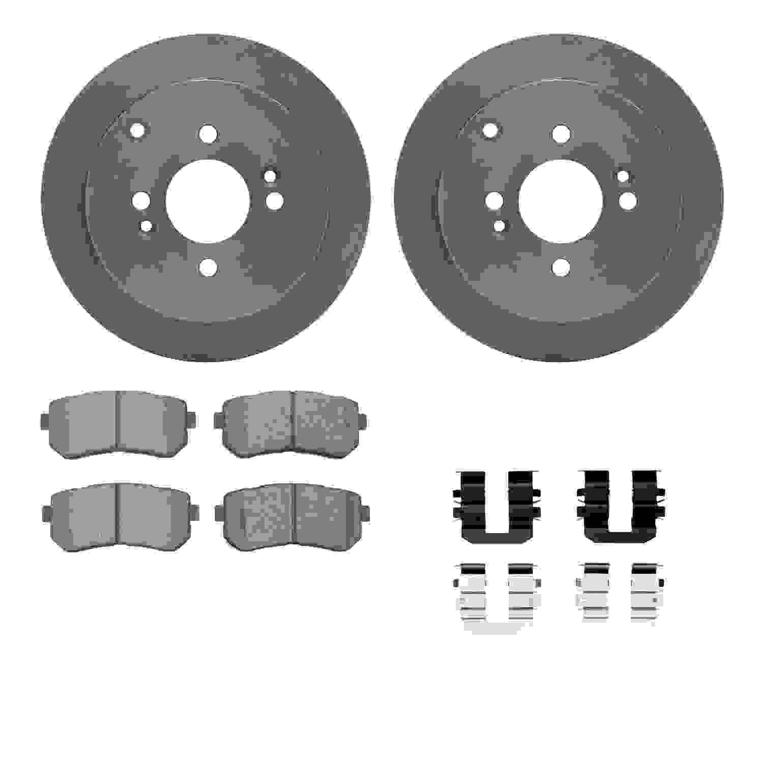 Dynamic Friction Company Disc Brake Pad and Rotor / Drum Brake Shoe and Drum Kit 6312-03036