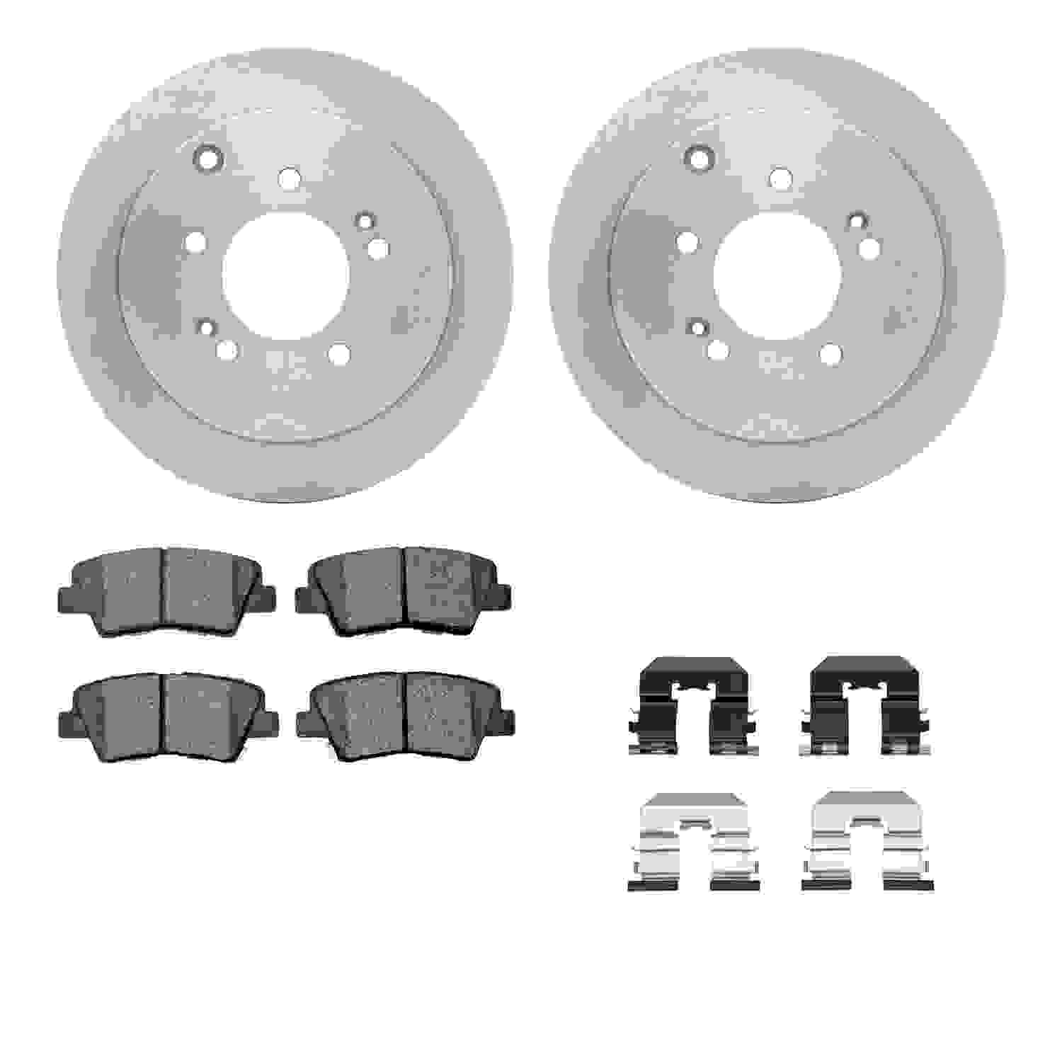 Dynamic Friction Company Disc Brake Pad and Rotor / Drum Brake Shoe and Drum Kit 6312-03054