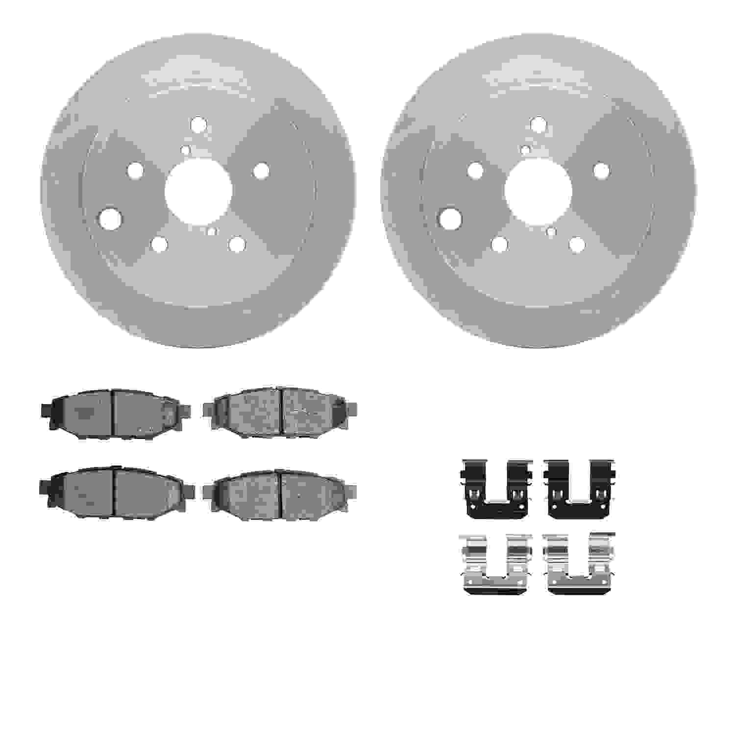 Dynamic Friction Company Disc Brake Pad and Rotor / Drum Brake Shoe and Drum Kit 6312-13042