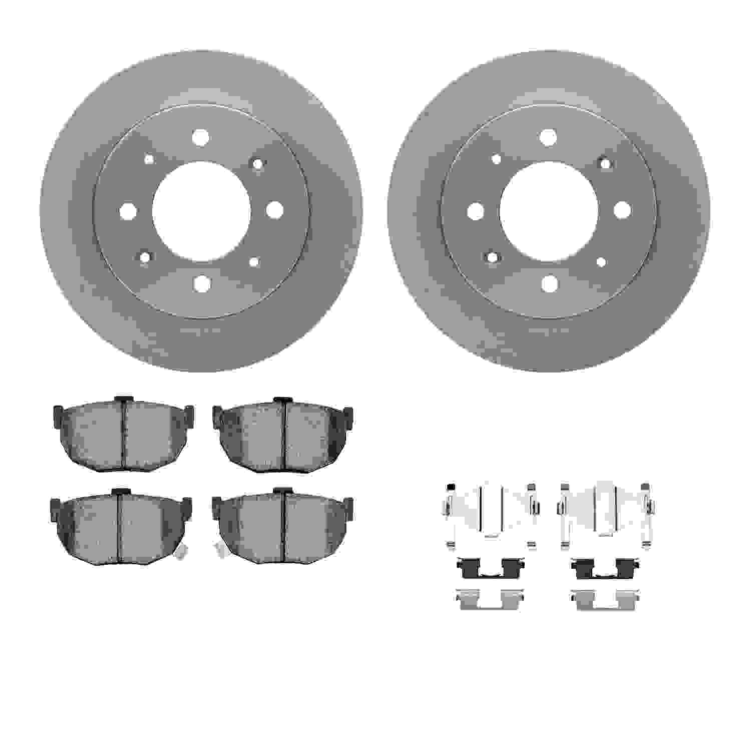 Dynamic Friction Company Disc Brake Pad and Rotor / Drum Brake Shoe and Drum Kit 6312-21001