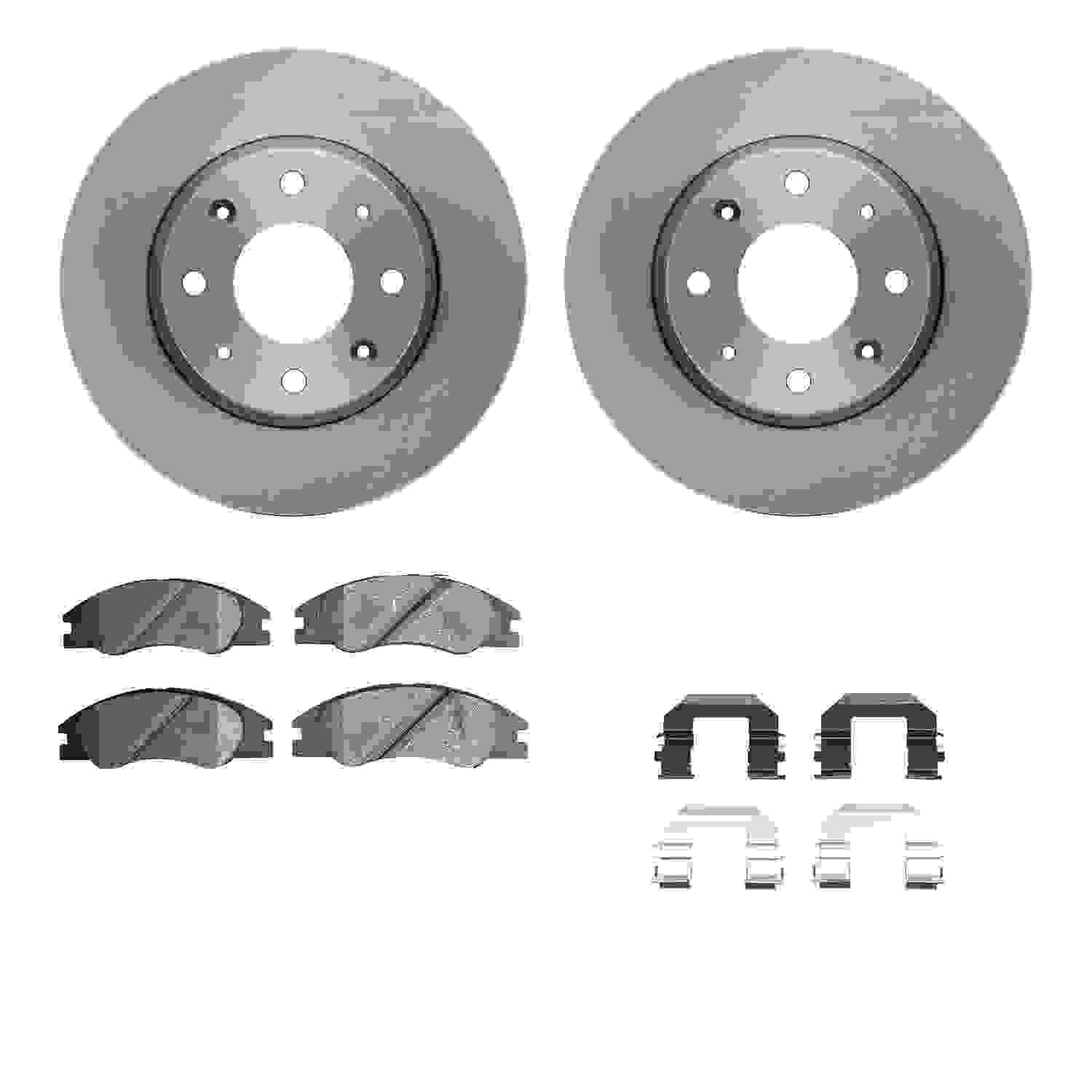 Dynamic Friction Company Disc Brake Pad and Rotor / Drum Brake Shoe and Drum Kit 6312-21021