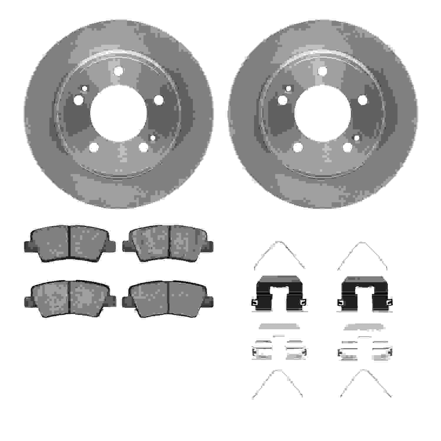 Dynamic Friction Company Disc Brake Pad and Rotor / Drum Brake Shoe and Drum Kit 6312-21034