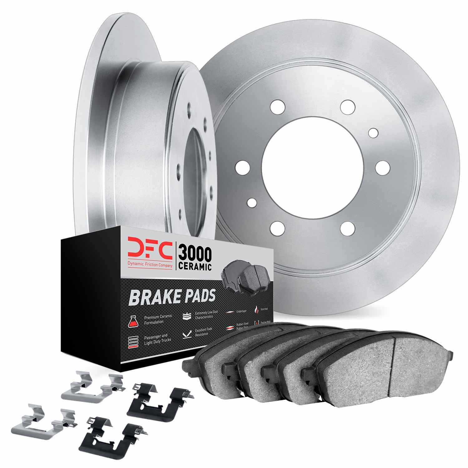 Dynamic Friction Company Disc Brake Pad and Rotor / Drum Brake Shoe and Drum Kit 6312-21040