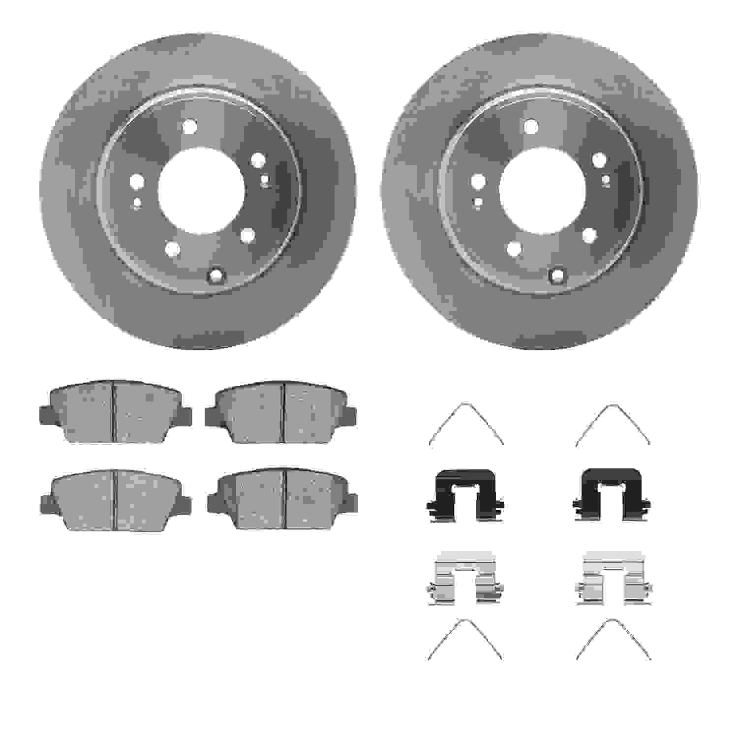 Dynamic Friction Company Disc Brake Pad and Rotor / Drum Brake Shoe and Drum Kit 6312-21045