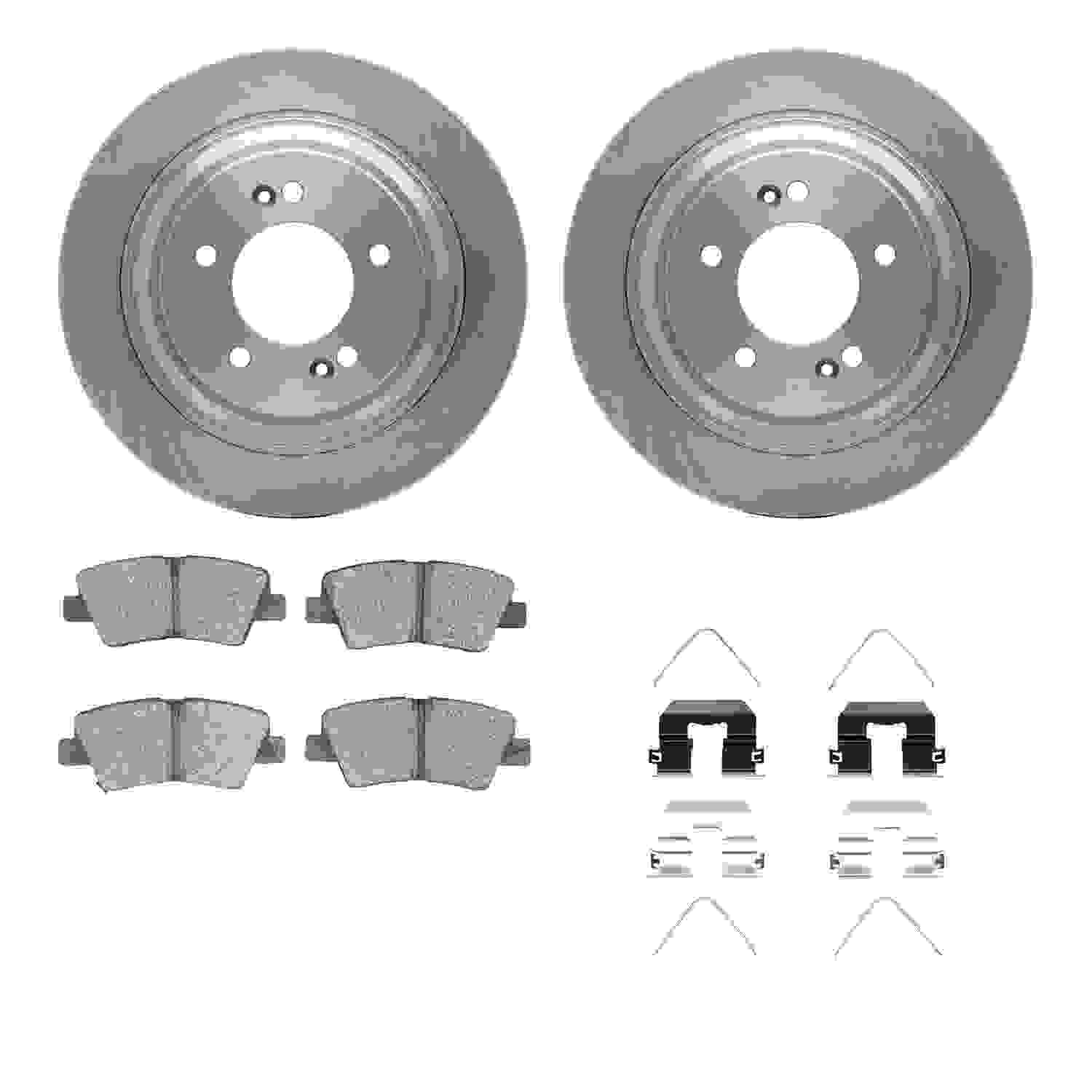 Dynamic Friction Company Disc Brake Pad and Rotor / Drum Brake Shoe and Drum Kit 6312-21046