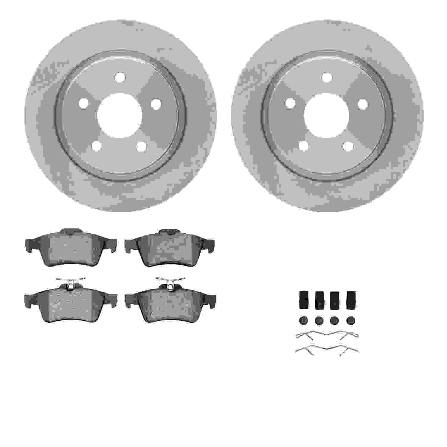 Dynamic Friction Company Disc Brake Pad and Rotor / Drum Brake Shoe and Drum Kit 6312-27056