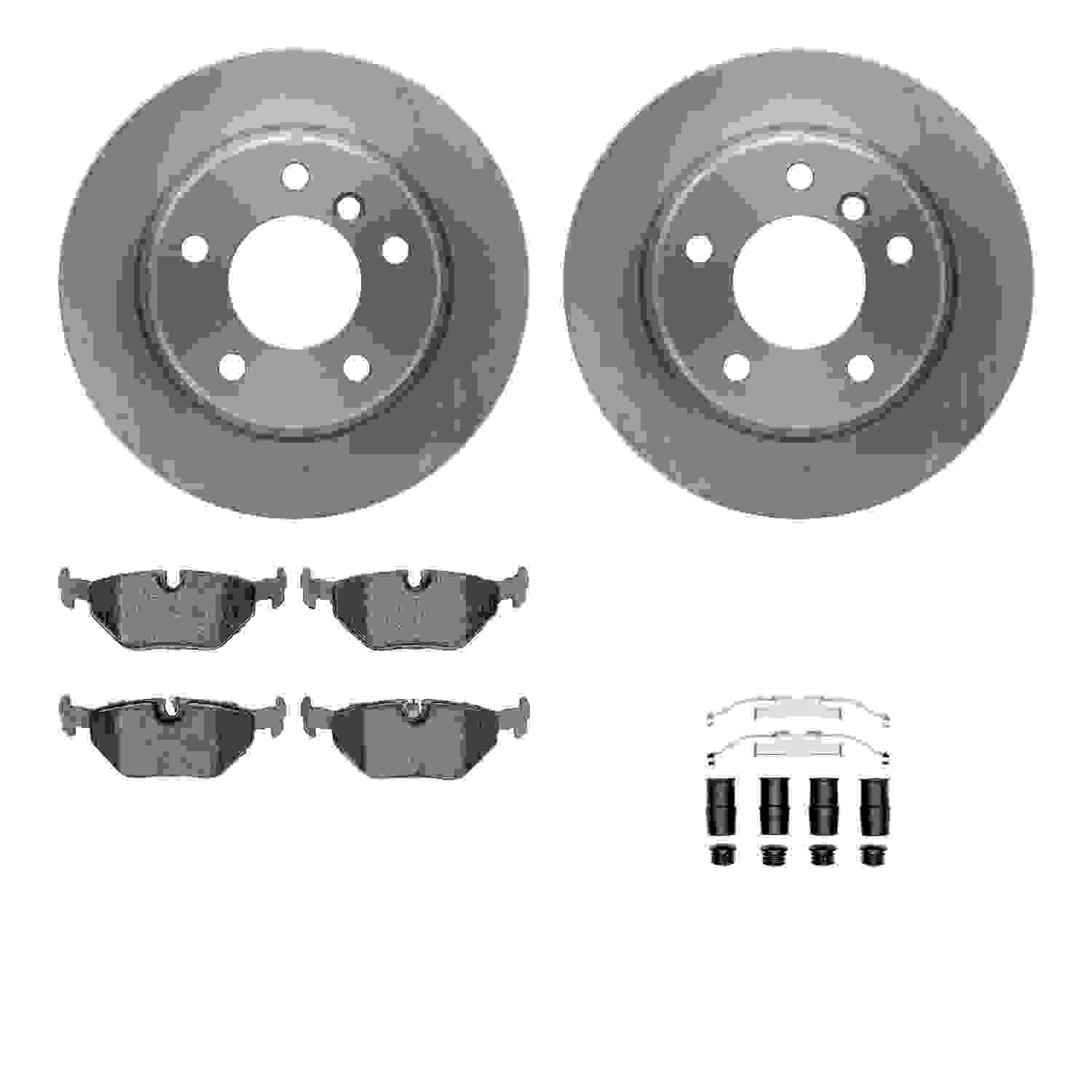 Dynamic Friction Company Disc Brake Pad and Rotor / Drum Brake Shoe and Drum Kit 6312-31058