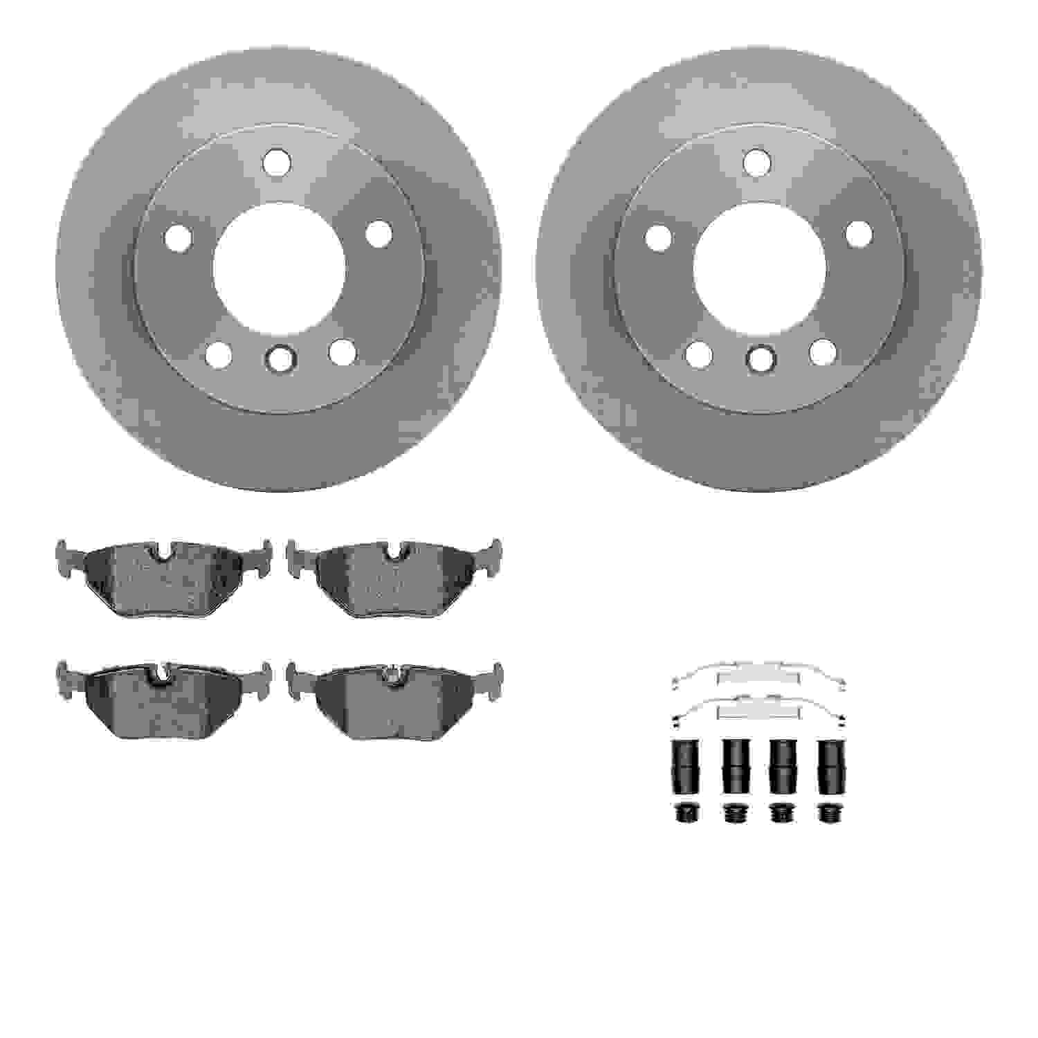 Dynamic Friction Company Disc Brake Pad and Rotor / Drum Brake Shoe and Drum Kit 6312-31061