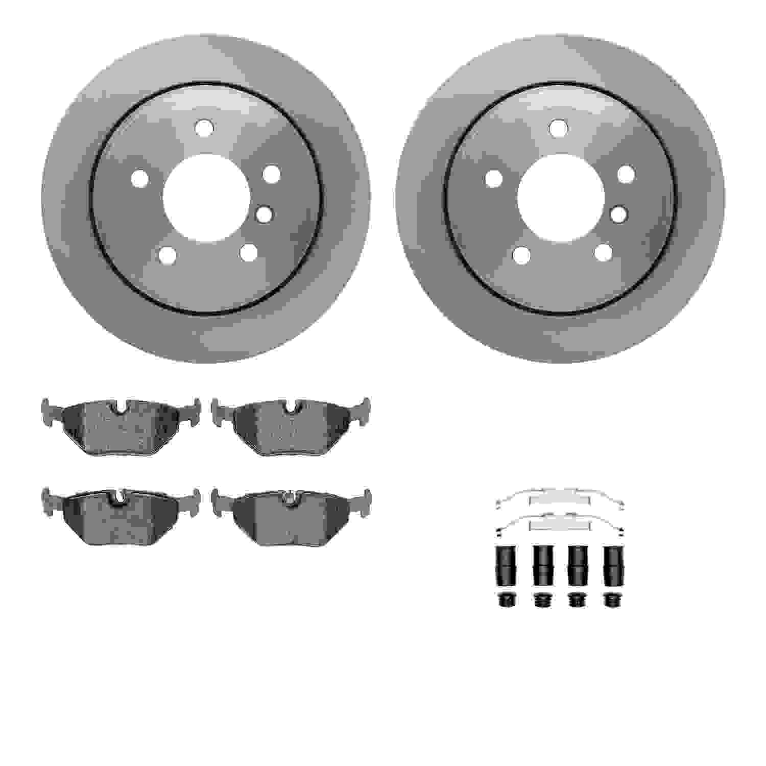 Dynamic Friction Company Disc Brake Pad and Rotor / Drum Brake Shoe and Drum Kit 6312-31063