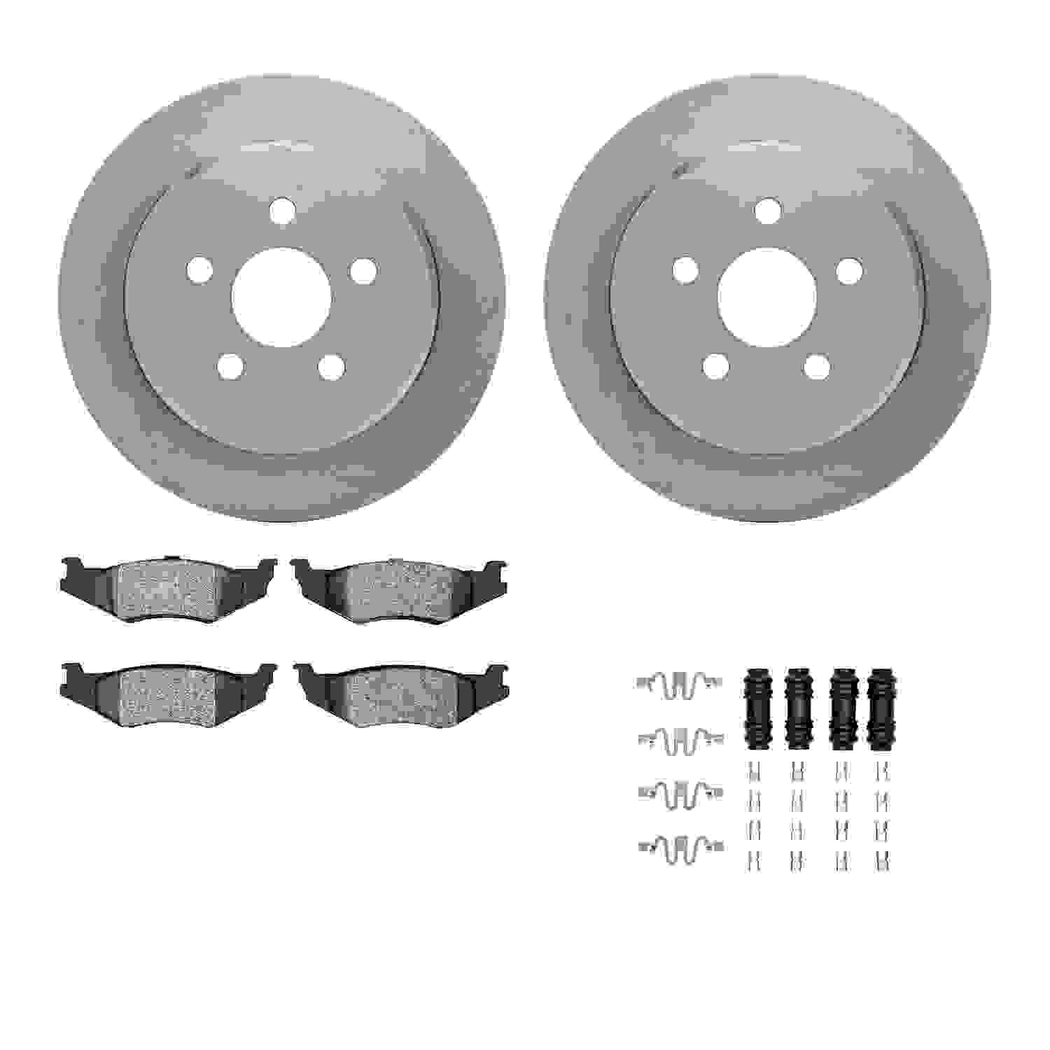 Dynamic Friction Company Disc Brake Pad and Rotor / Drum Brake Shoe and Drum Kit 6312-39018