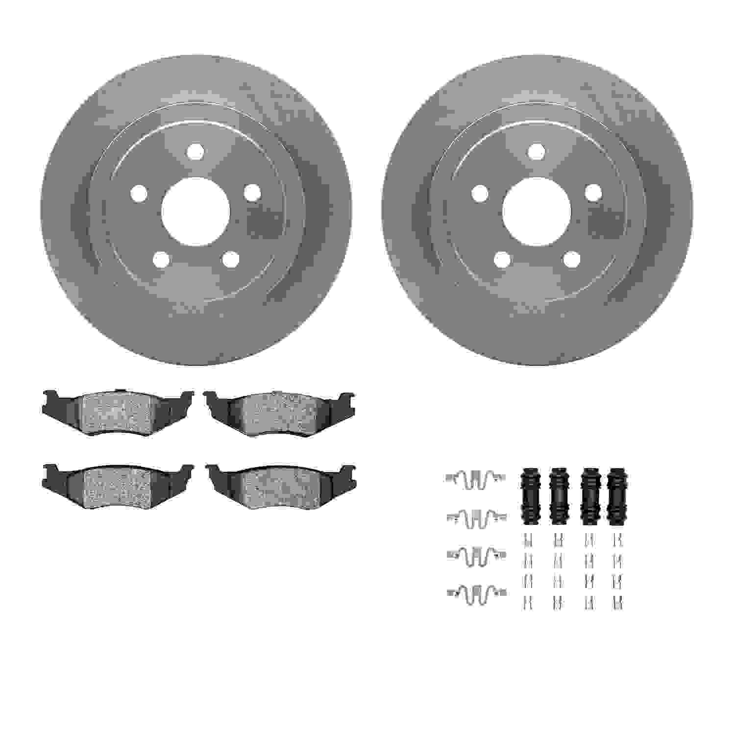 Dynamic Friction Company Disc Brake Pad and Rotor / Drum Brake Shoe and Drum Kit 6312-39019