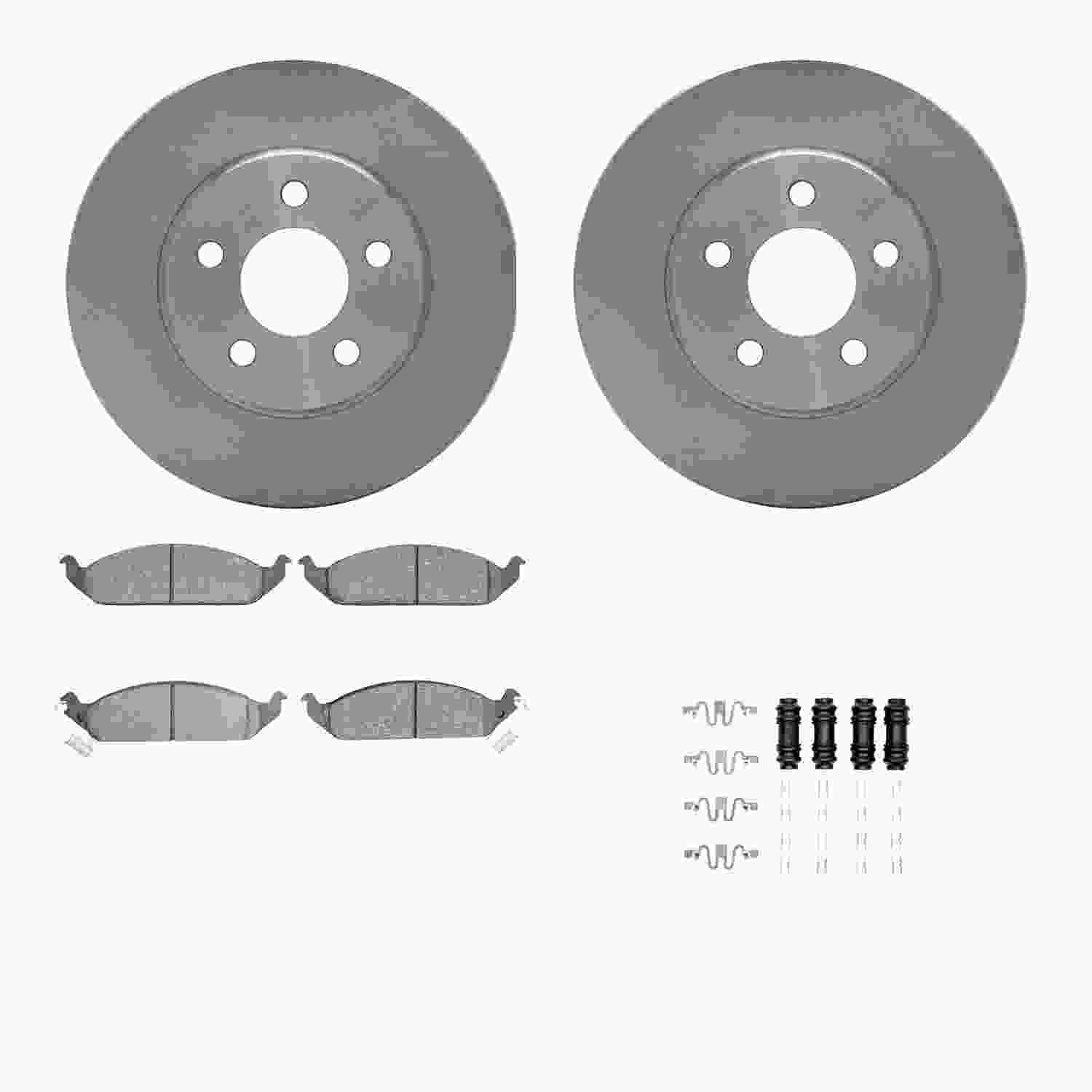 Dynamic Friction Company Disc Brake Pad and Rotor / Drum Brake Shoe and Drum Kit 6312-39022