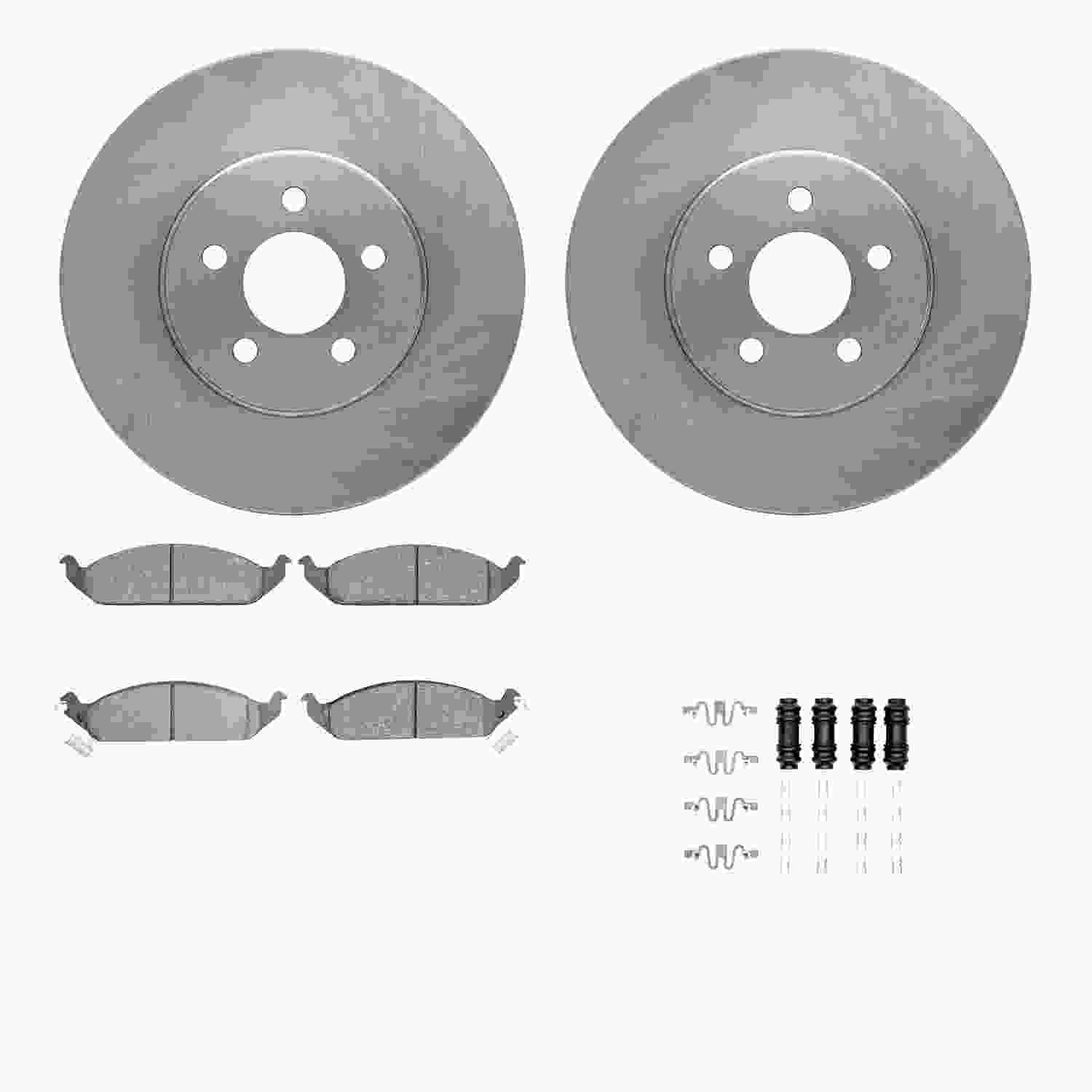 Dynamic Friction Company Disc Brake Pad and Rotor / Drum Brake Shoe and Drum Kit 6312-39023