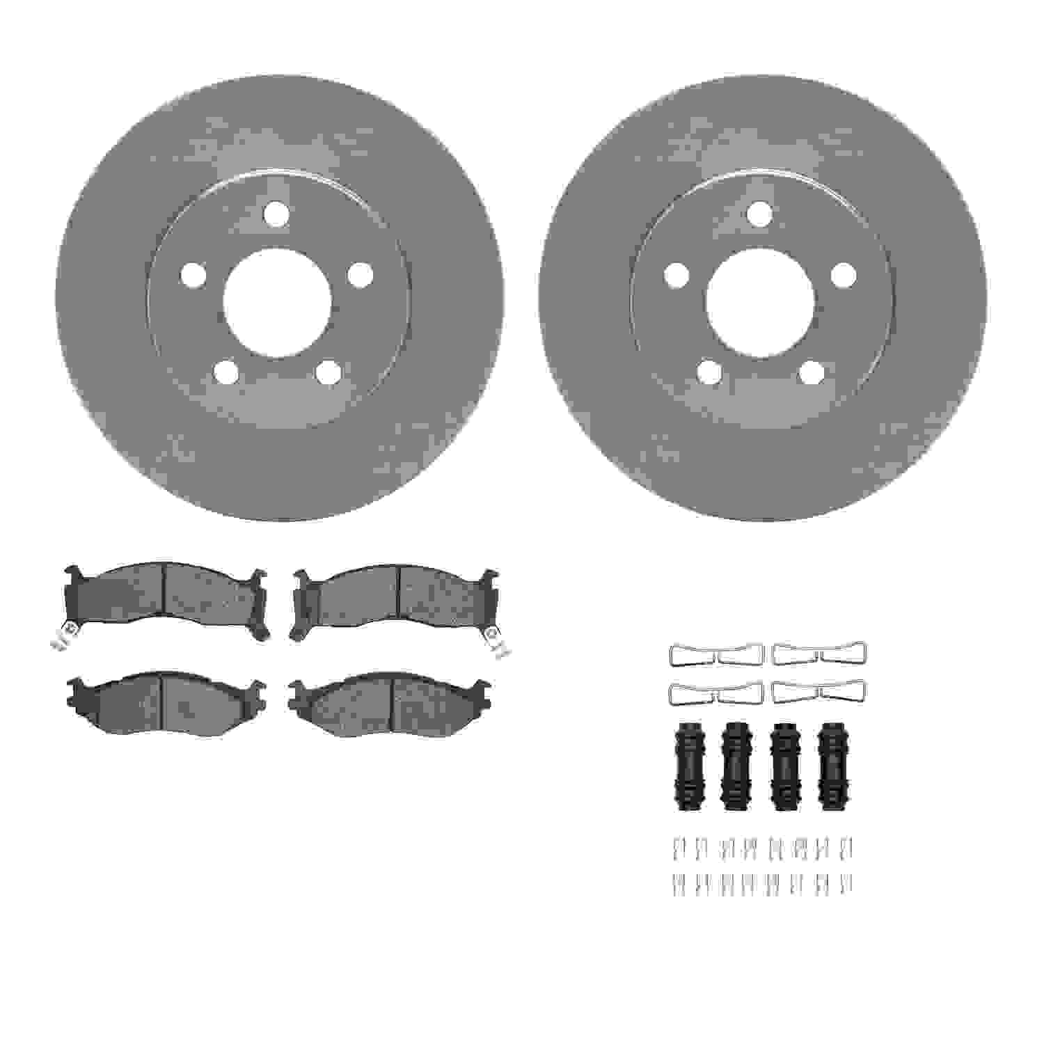 Dynamic Friction Company Disc Brake Pad and Rotor / Drum Brake Shoe and Drum Kit 6312-40054