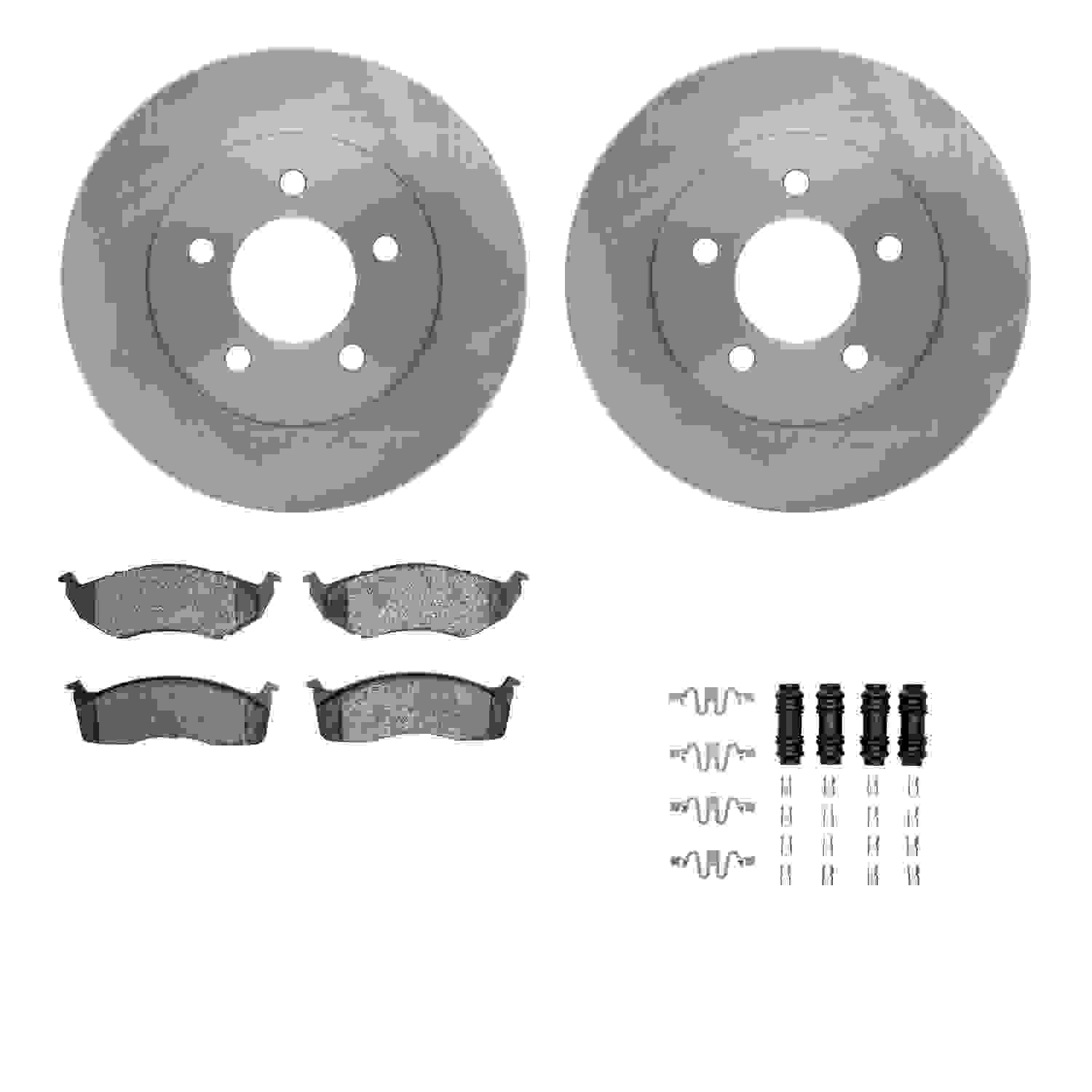 Dynamic Friction Company Disc Brake Pad and Rotor / Drum Brake Shoe and Drum Kit 6312-40058