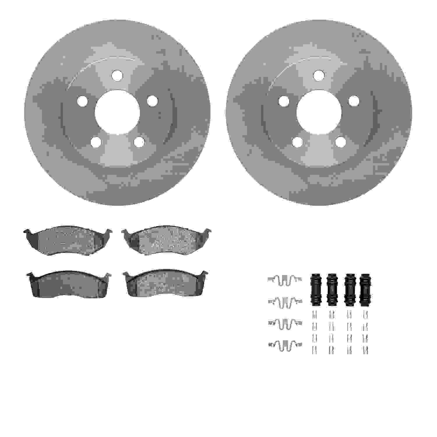 Dynamic Friction Company Disc Brake Pad and Rotor / Drum Brake Shoe and Drum Kit 6312-40059