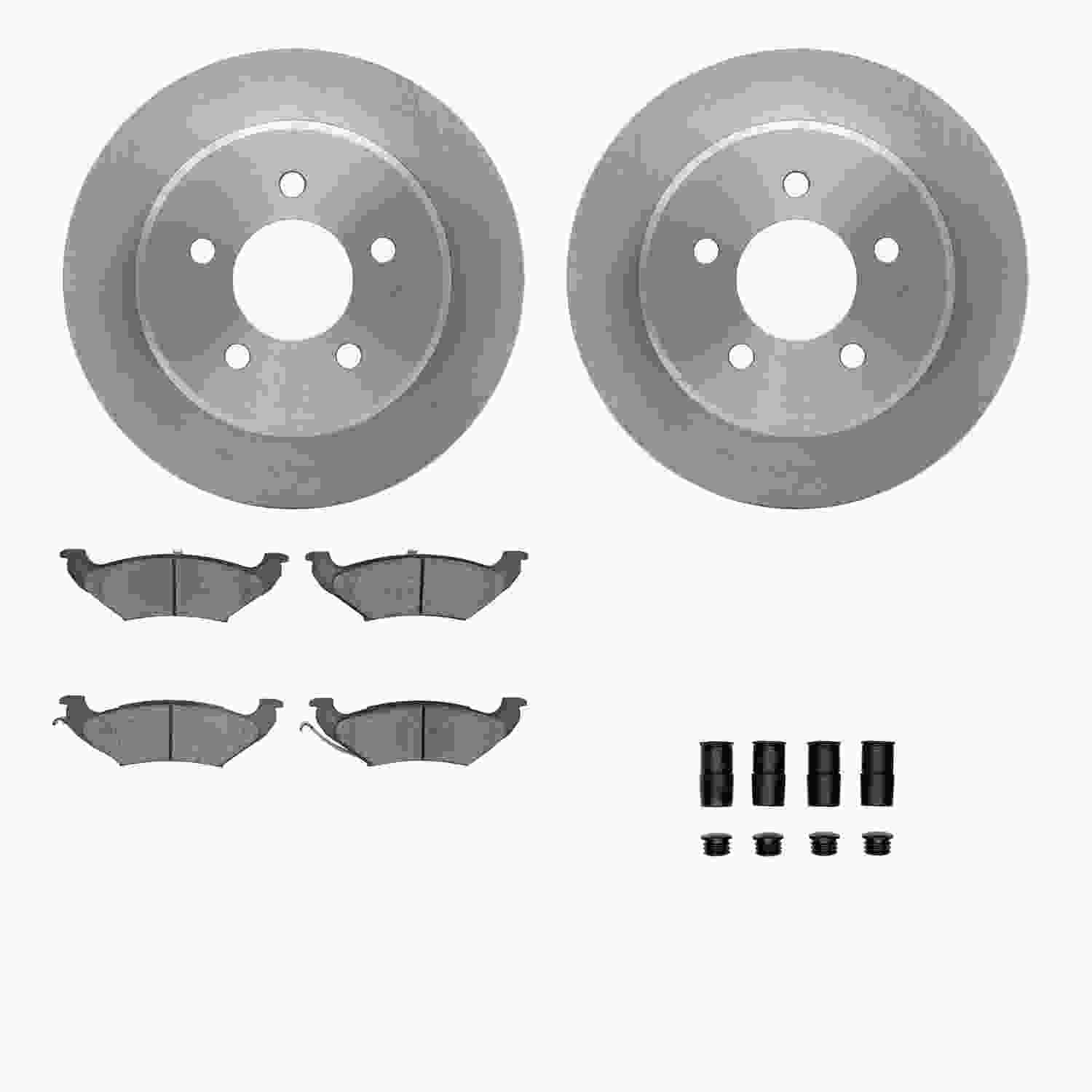 Dynamic Friction Company Disc Brake Pad and Rotor / Drum Brake Shoe and Drum Kit 6312-40072