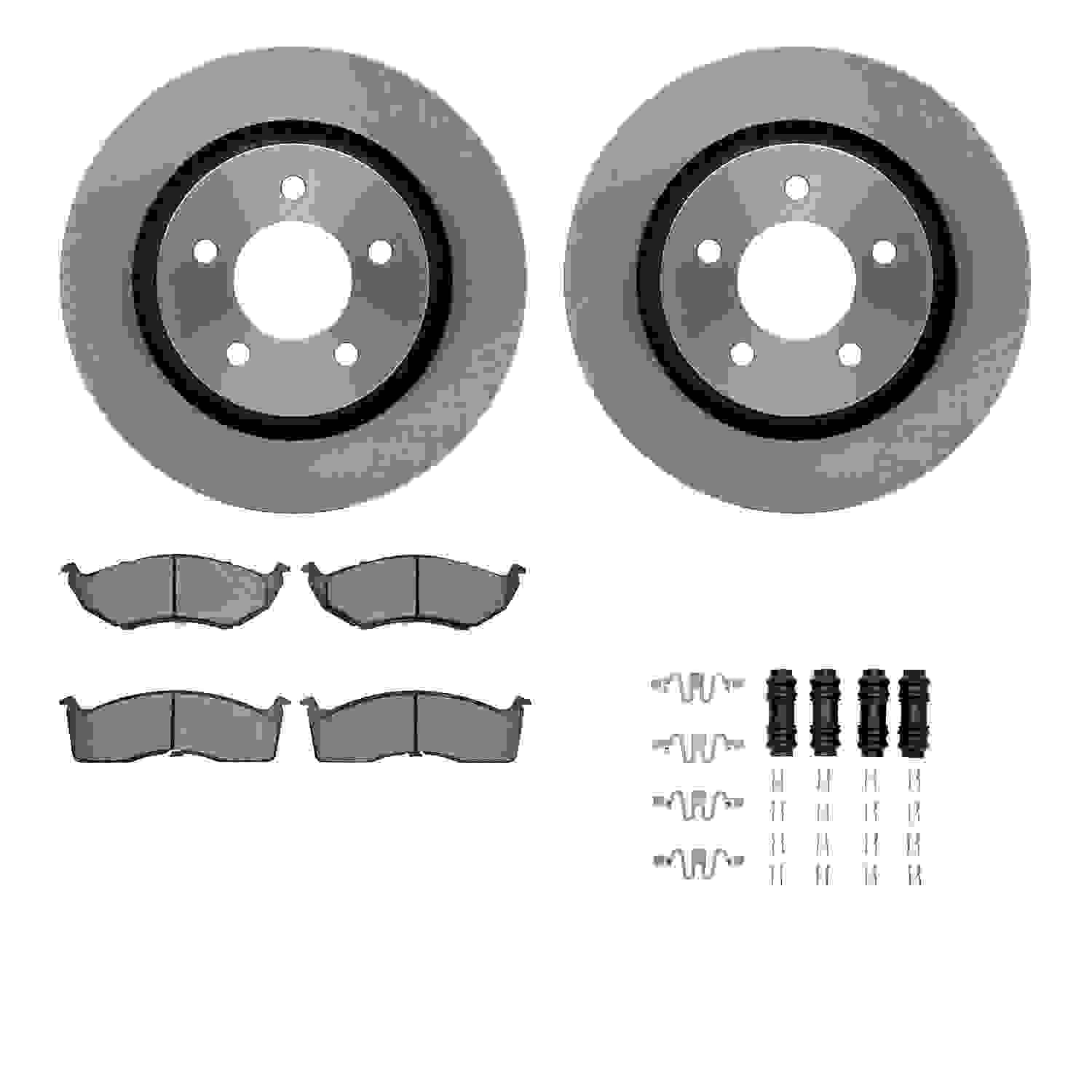 Dynamic Friction Company Disc Brake Pad and Rotor / Drum Brake Shoe and Drum Kit 6312-40075