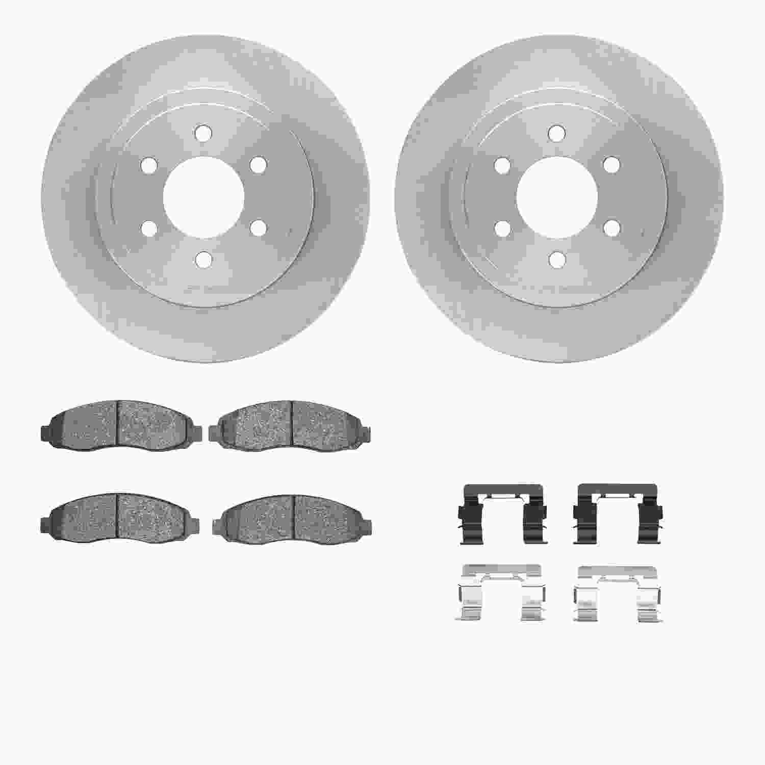 Dynamic Friction Company Disc Brake Pad and Rotor / Drum Brake Shoe and Drum Kit 6312-40086