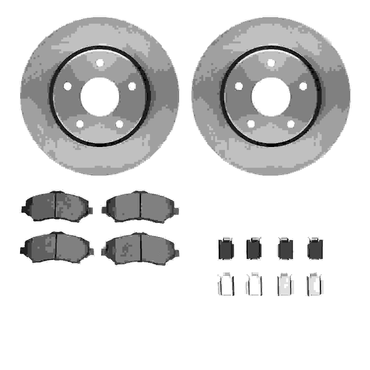 Dynamic Friction Company Disc Brake Pad and Rotor / Drum Brake Shoe and Drum Kit 6312-40094