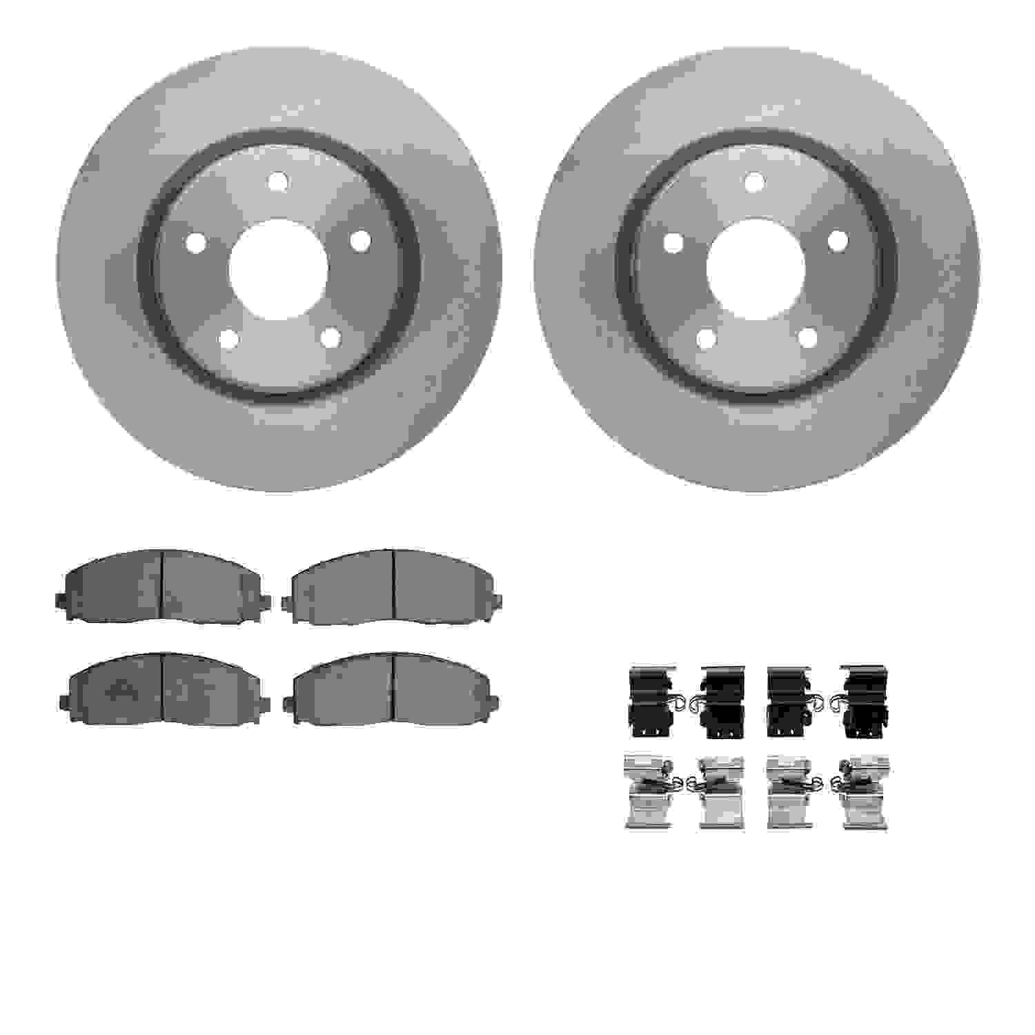 Dynamic Friction Company Disc Brake Pad and Rotor / Drum Brake Shoe and Drum Kit 6312-40096