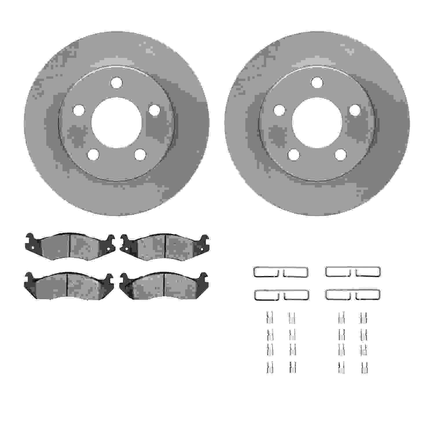 Dynamic Friction Company Disc Brake Pad and Rotor / Drum Brake Shoe and Drum Kit 6312-42013