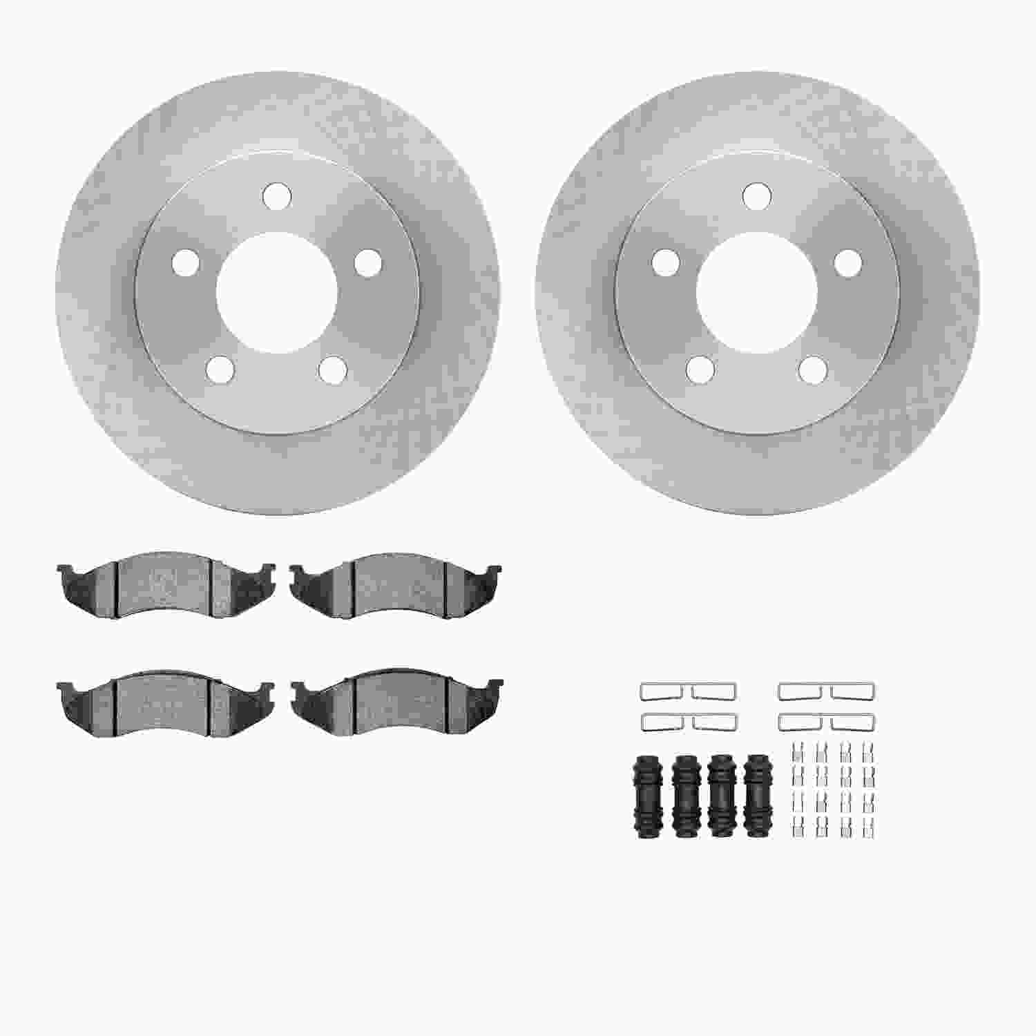 Dynamic Friction Company Disc Brake Pad and Rotor / Drum Brake Shoe and Drum Kit 6312-42017