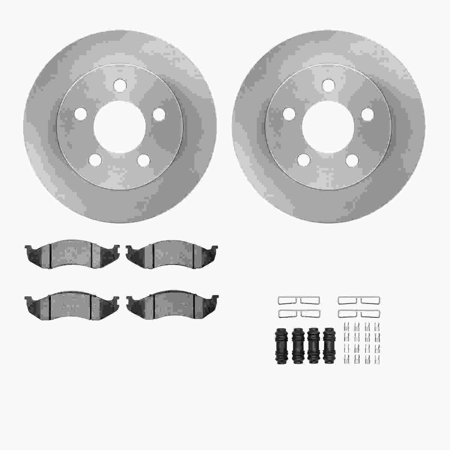 Dynamic Friction Company Disc Brake Pad and Rotor / Drum Brake Shoe and Drum Kit 6312-42018