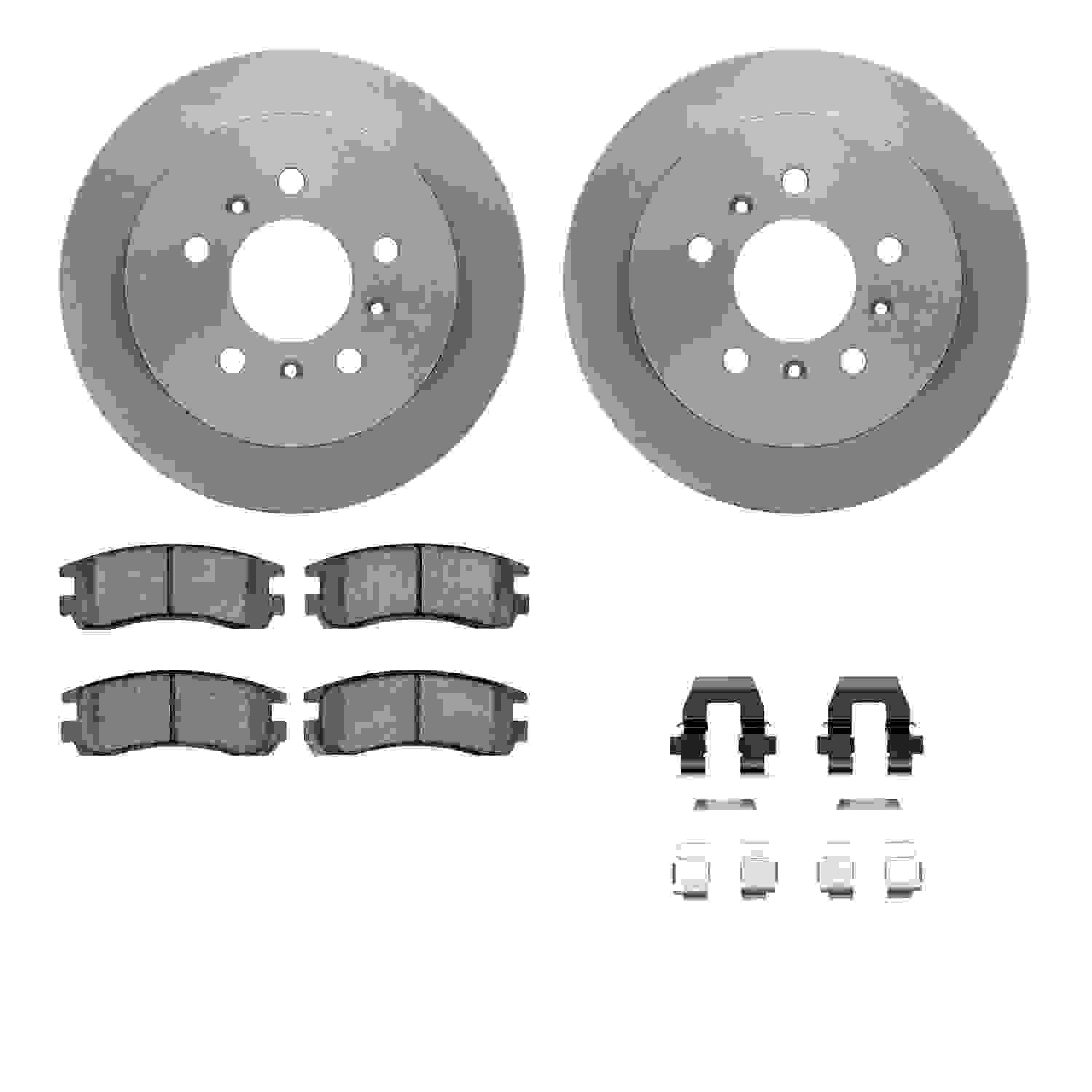 Dynamic Friction Company Disc Brake Pad and Rotor / Drum Brake Shoe and Drum Kit 6312-45011