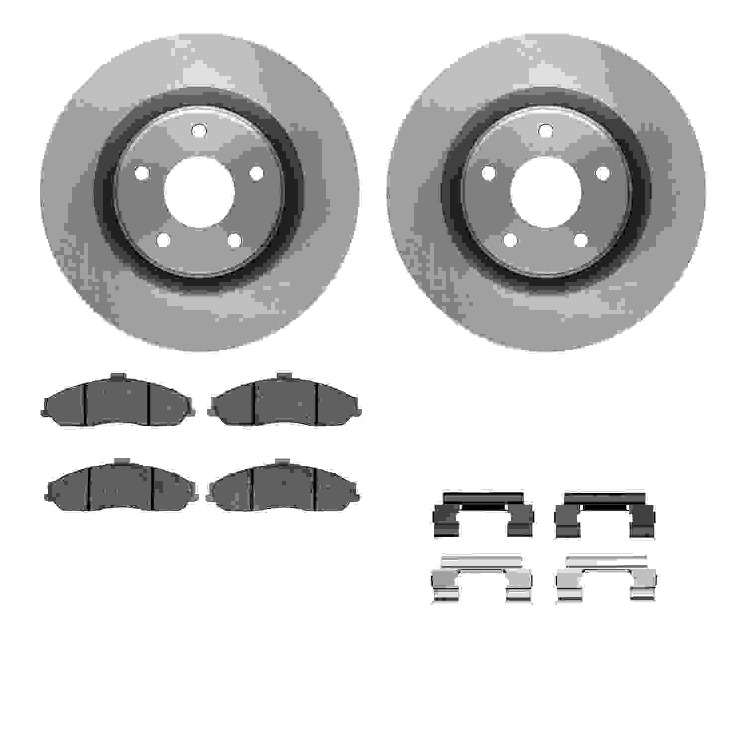 Dynamic Friction Company Disc Brake Pad and Rotor / Drum Brake Shoe and Drum Kit 6312-46016