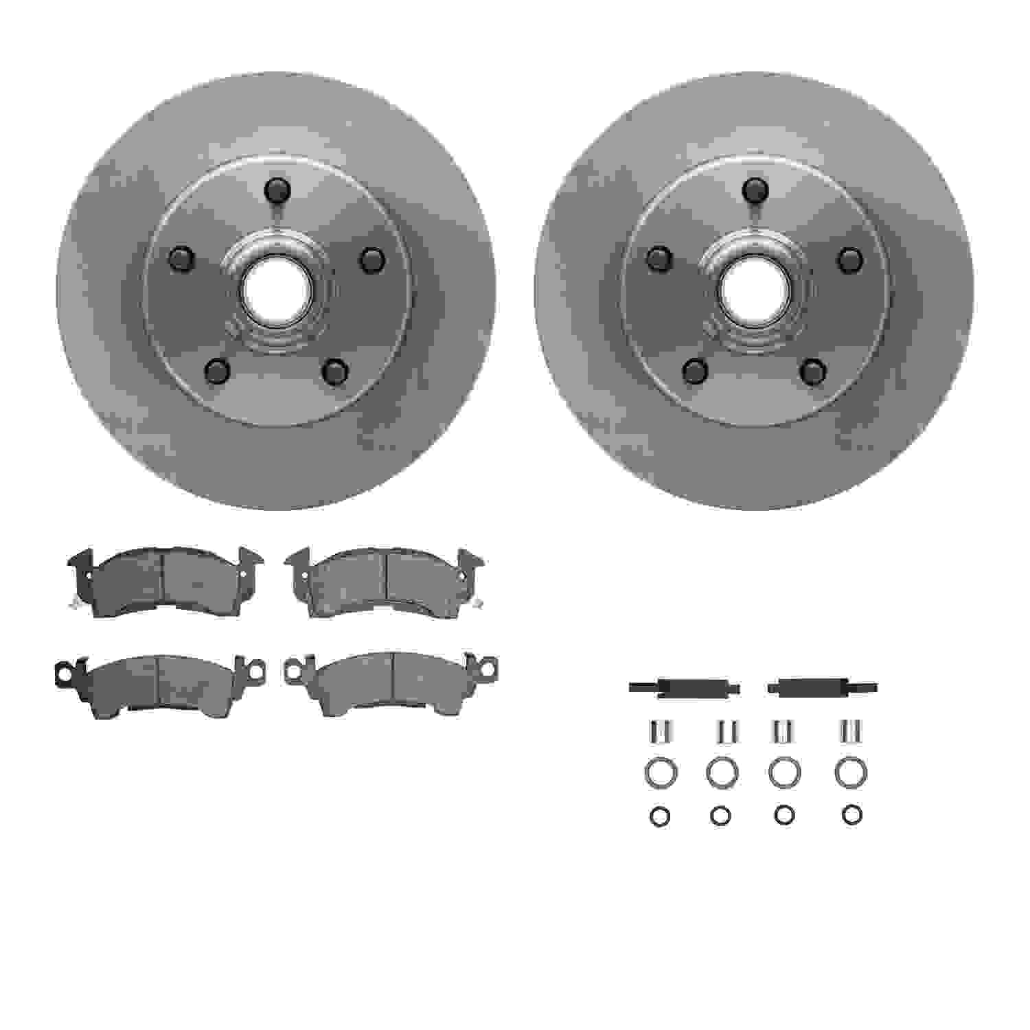 Dynamic Friction Company Disc Brake Pad and Rotor / Drum Brake Shoe and Drum Kit 6312-47004