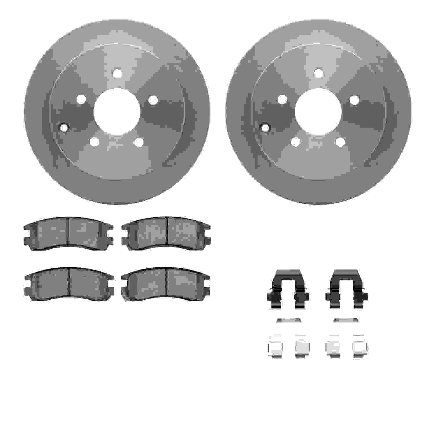 Dynamic Friction Company Disc Brake Pad and Rotor / Drum Brake Shoe and Drum Kit 6312-47043