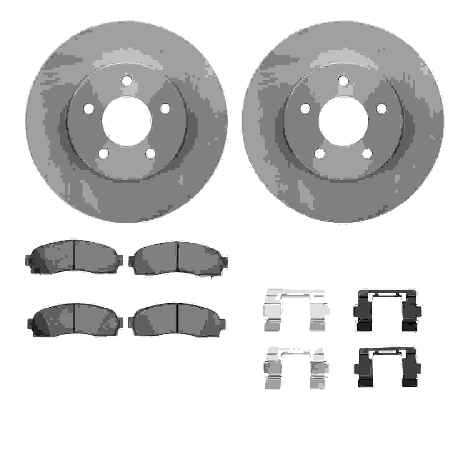 Dynamic Friction Company Disc Brake Pad and Rotor / Drum Brake Shoe and Drum Kit 6312-47046