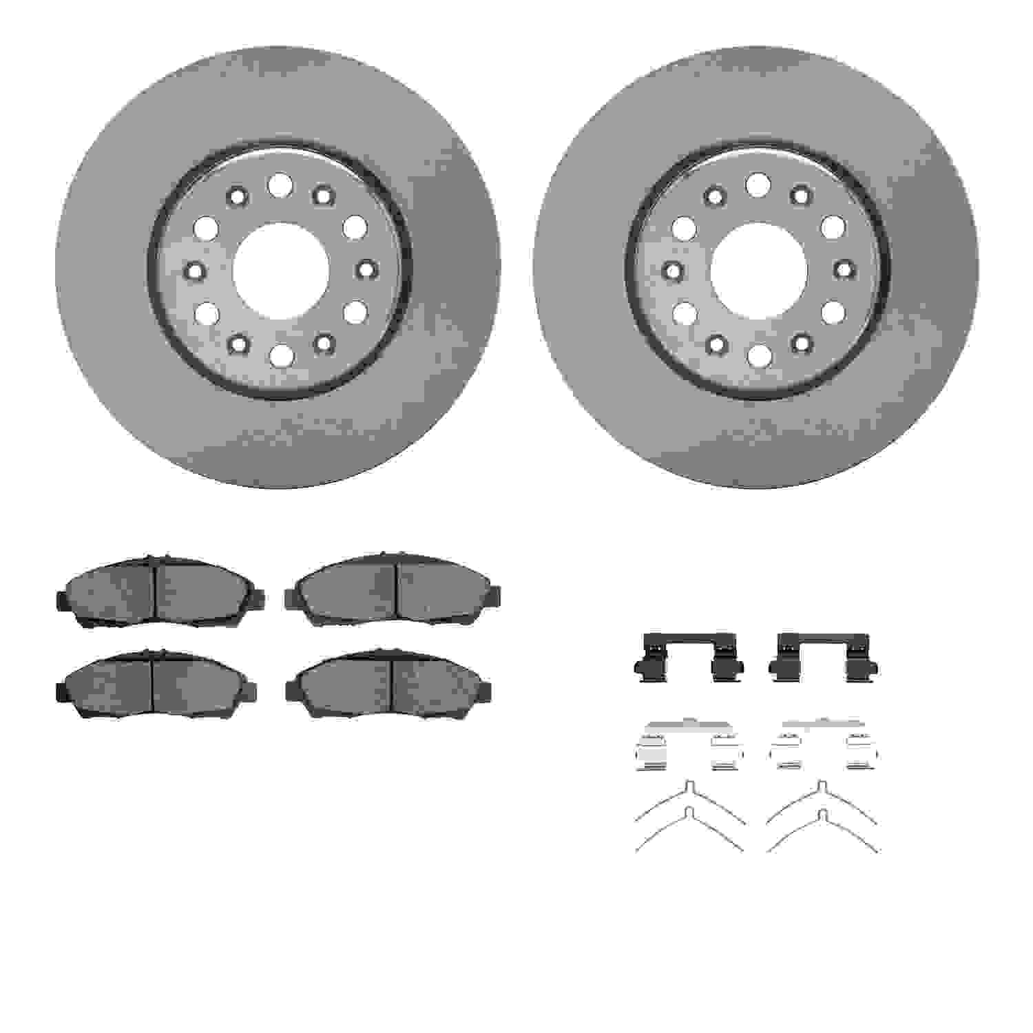 Dynamic Friction Company Disc Brake Pad and Rotor / Drum Brake Shoe and Drum Kit 6312-48073