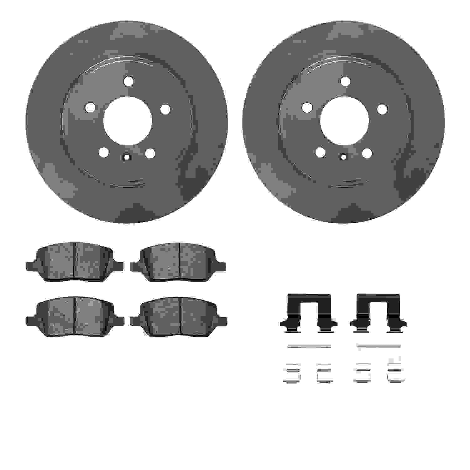 Dynamic Friction Company Disc Brake Pad and Rotor / Drum Brake Shoe and Drum Kit 6312-52019