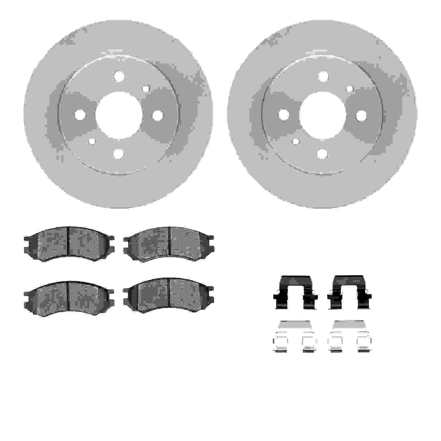 Dynamic Friction Company Disc Brake Pad and Rotor / Drum Brake Shoe and Drum Kit 6312-53001