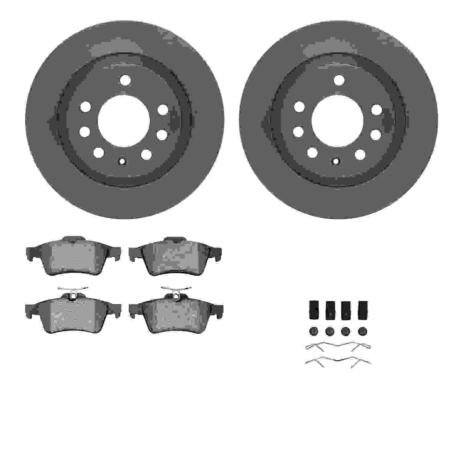 Dynamic Friction Company Disc Brake Pad and Rotor / Drum Brake Shoe and Drum Kit 6312-53007