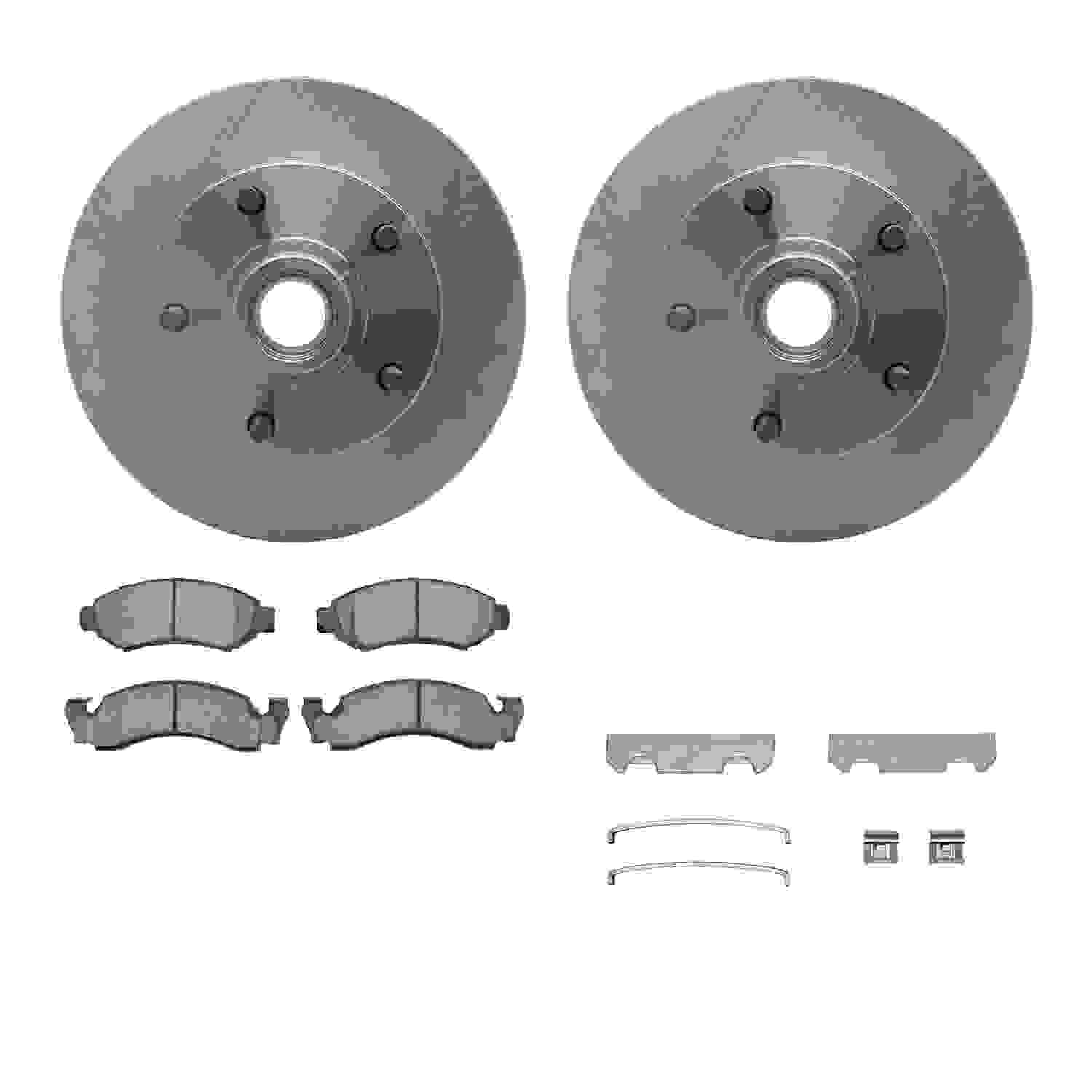 Dynamic Friction Company Disc Brake Pad and Rotor / Drum Brake Shoe and Drum Kit 6312-54018