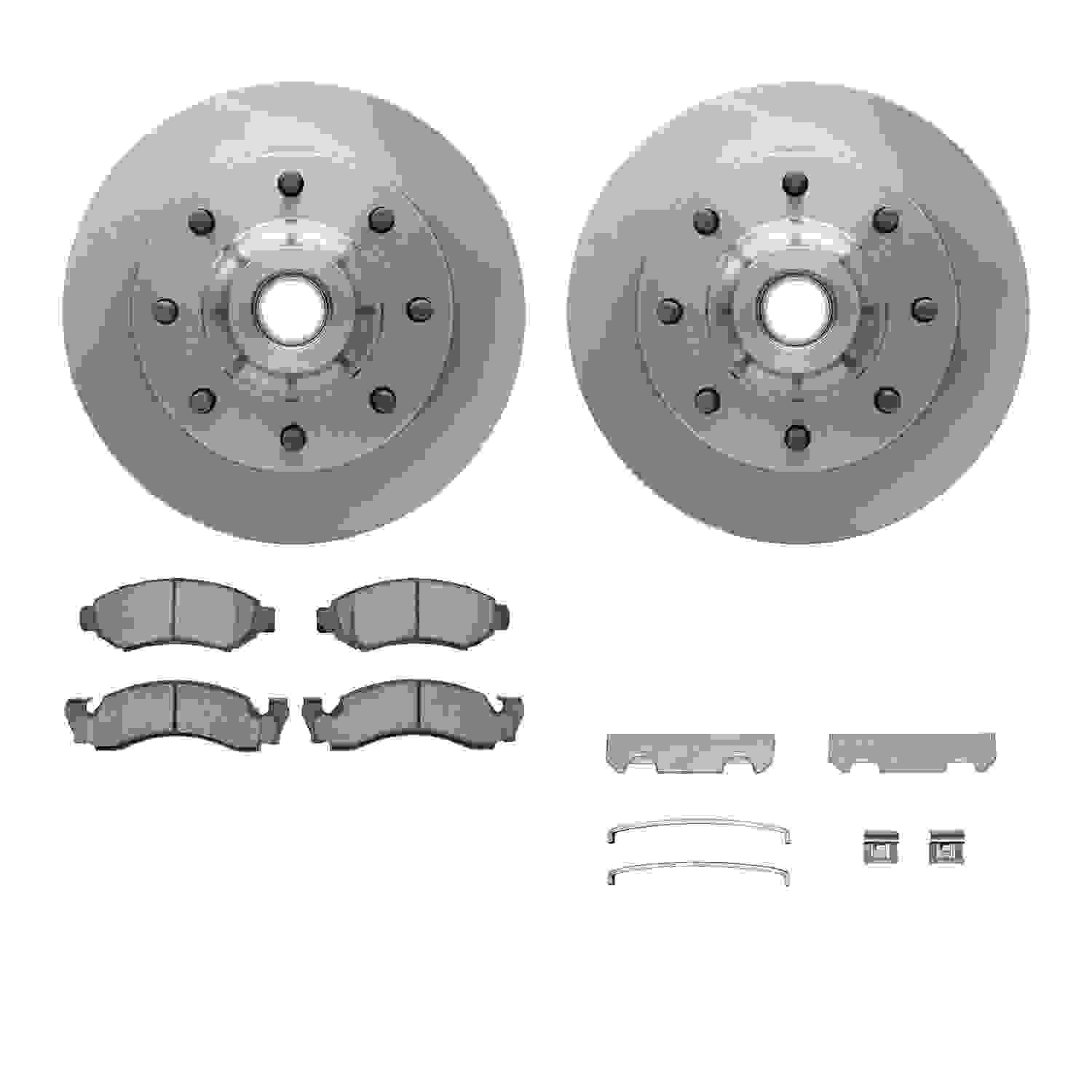 Dynamic Friction Company Disc Brake Pad and Rotor / Drum Brake Shoe and Drum Kit 6312-54019