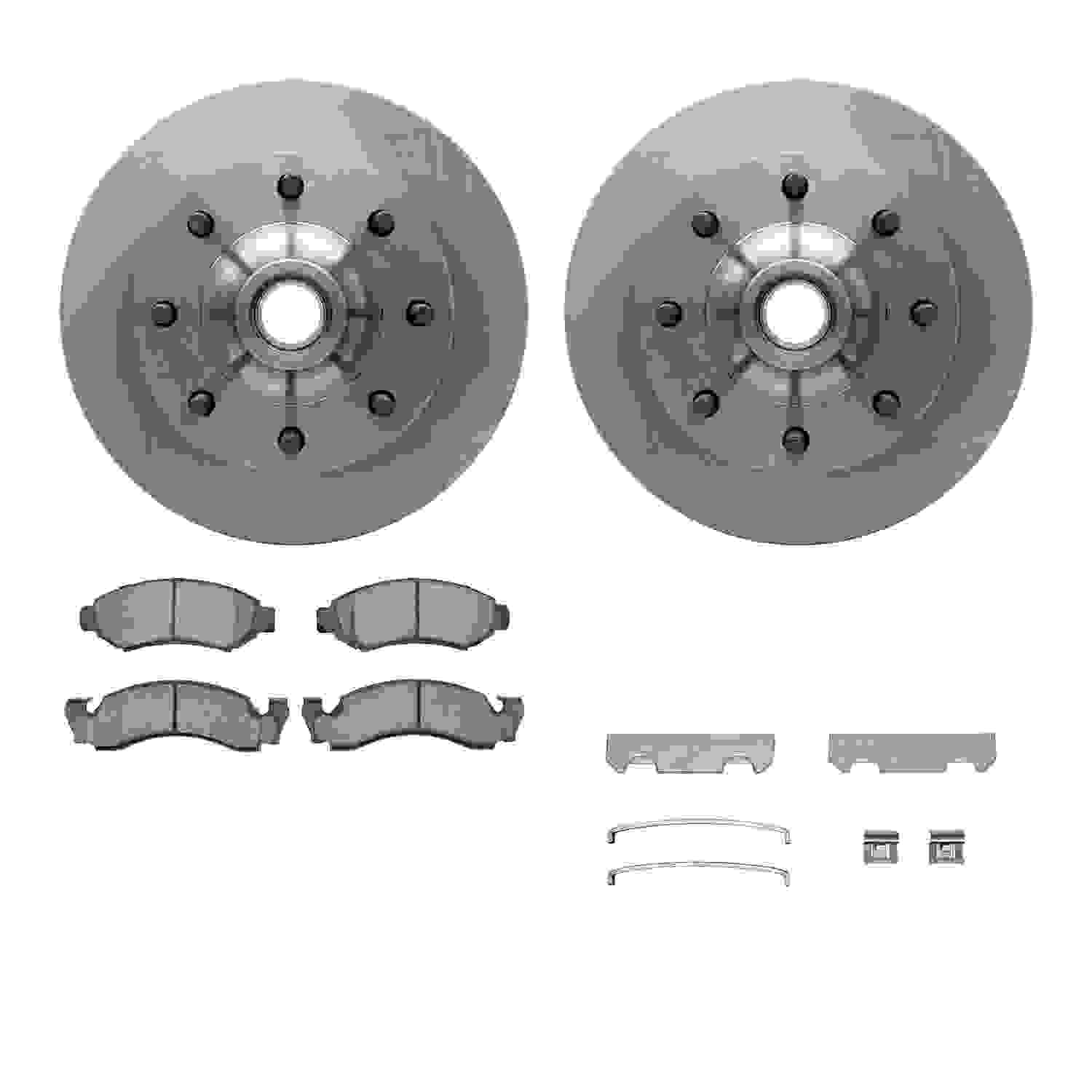 Dynamic Friction Company Disc Brake Pad and Rotor / Drum Brake Shoe and Drum Kit 6312-54021