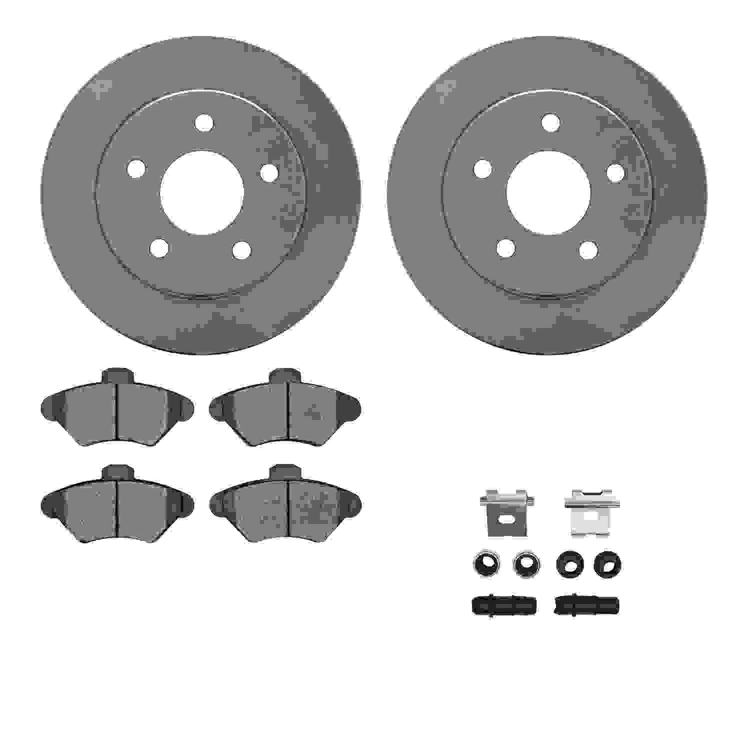 Dynamic Friction Company Disc Brake Pad and Rotor / Drum Brake Shoe and Drum Kit 6312-54084