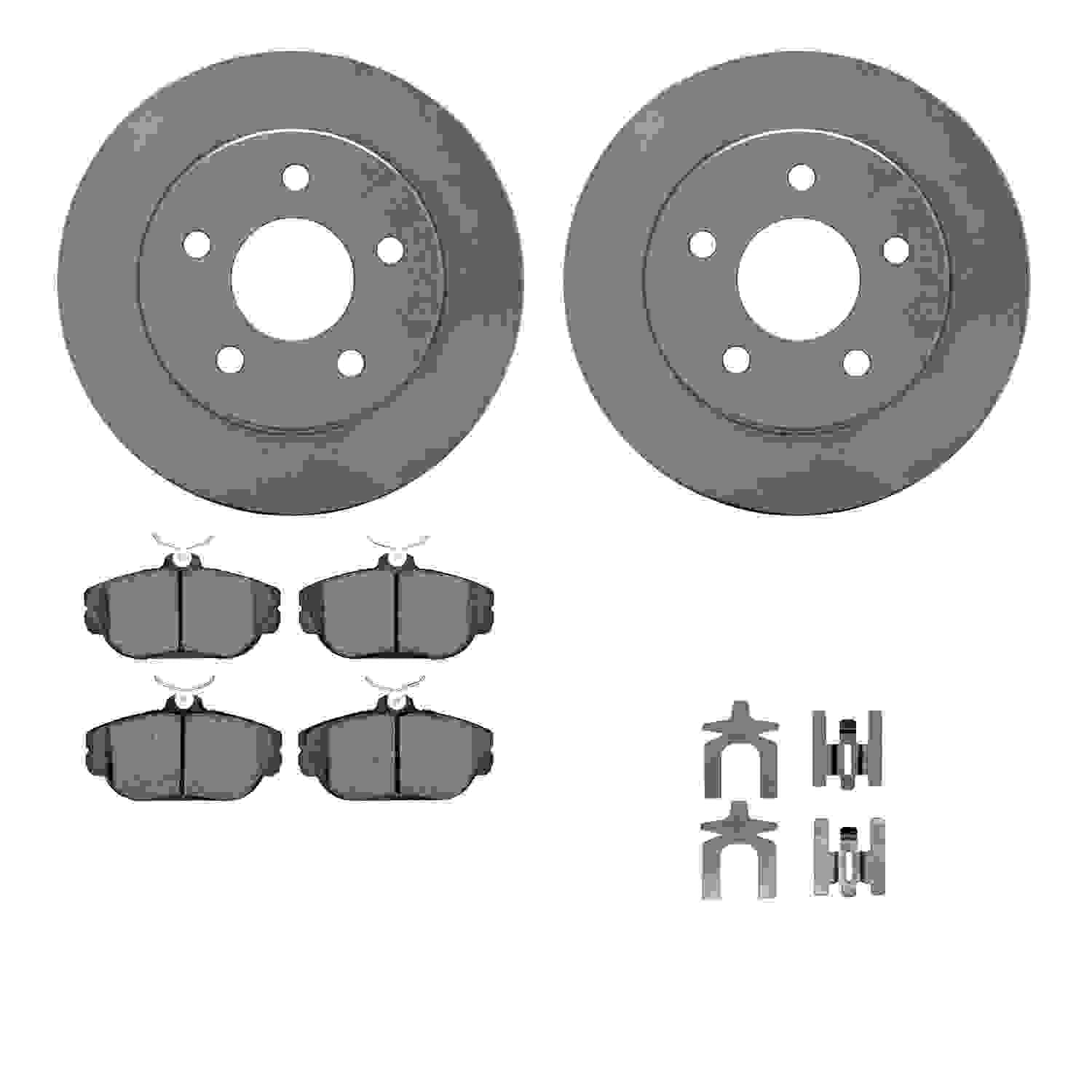 Dynamic Friction Company Disc Brake Pad and Rotor / Drum Brake Shoe and Drum Kit 6312-54086