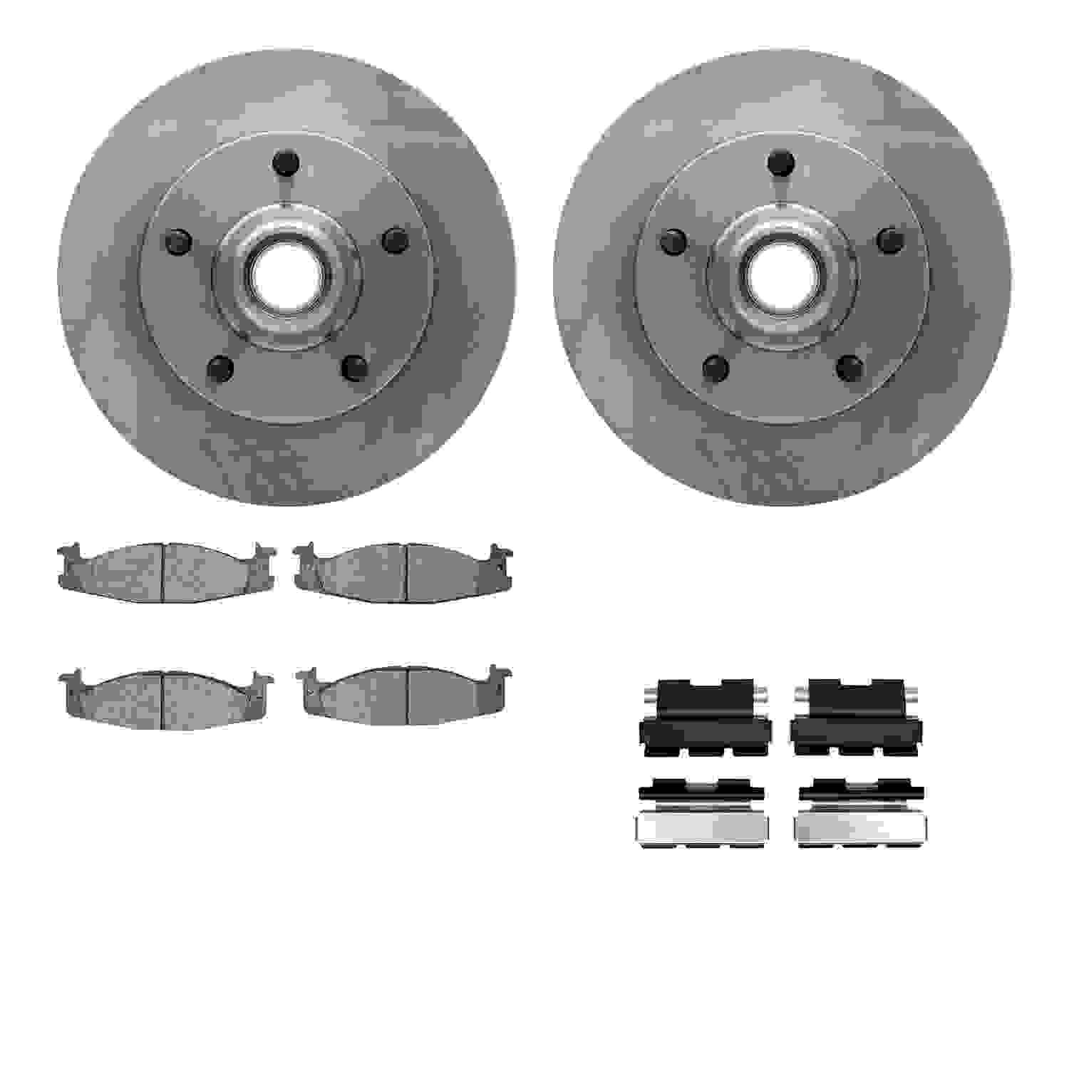 Dynamic Friction Company Disc Brake Pad and Rotor / Drum Brake Shoe and Drum Kit 6312-54092