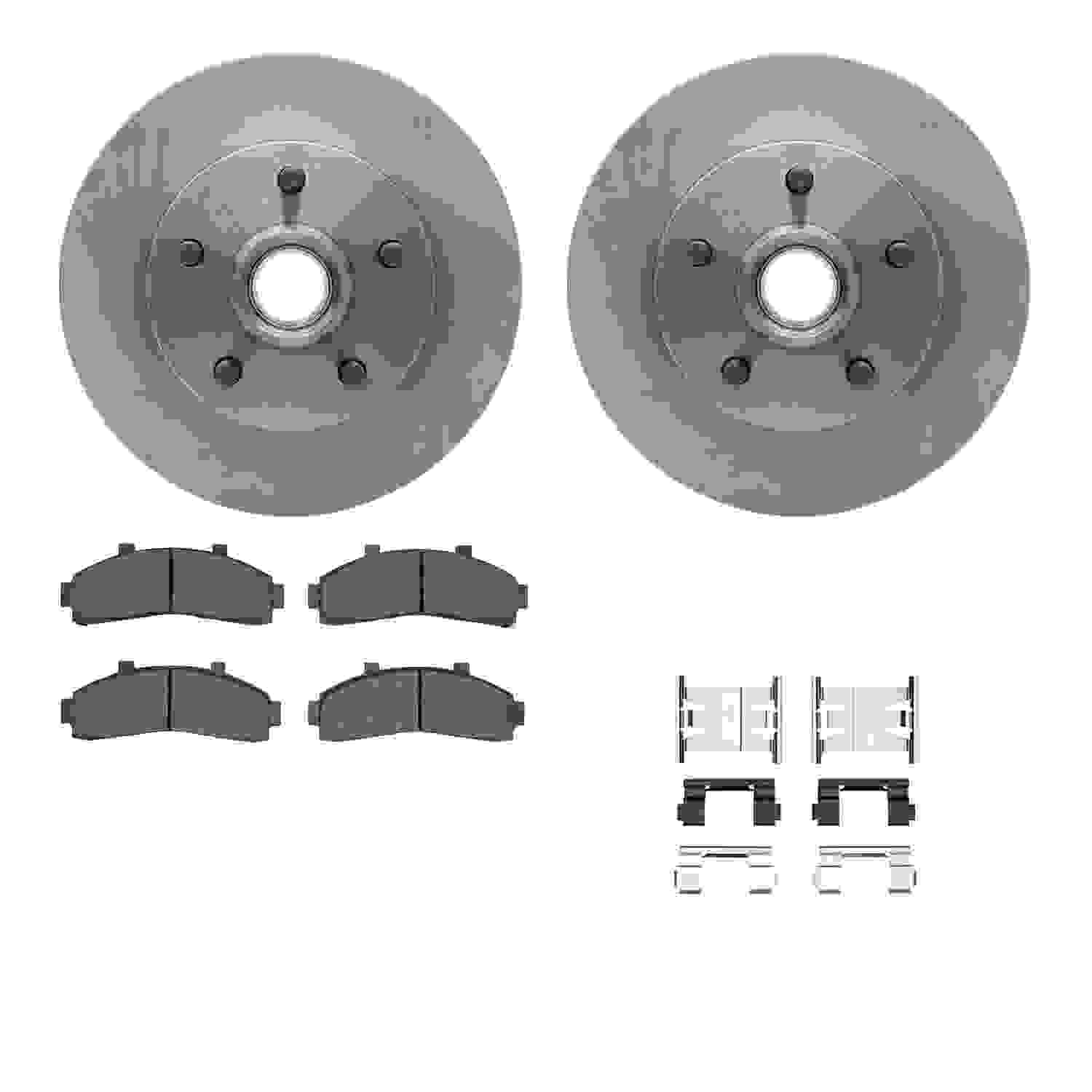 Dynamic Friction Company Disc Brake Pad and Rotor / Drum Brake Shoe and Drum Kit 6312-54100