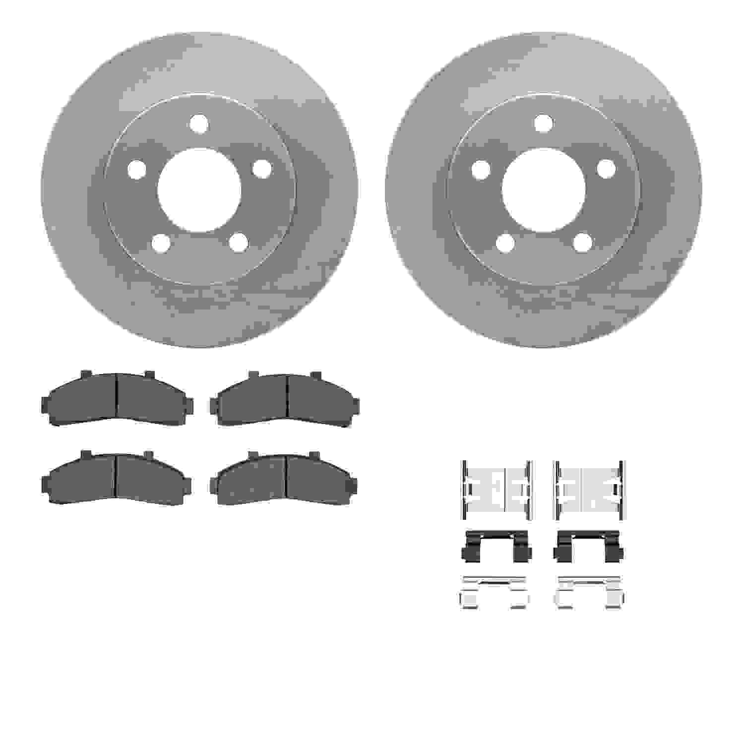 Dynamic Friction Company Disc Brake Pad and Rotor / Drum Brake Shoe and Drum Kit 6312-54104